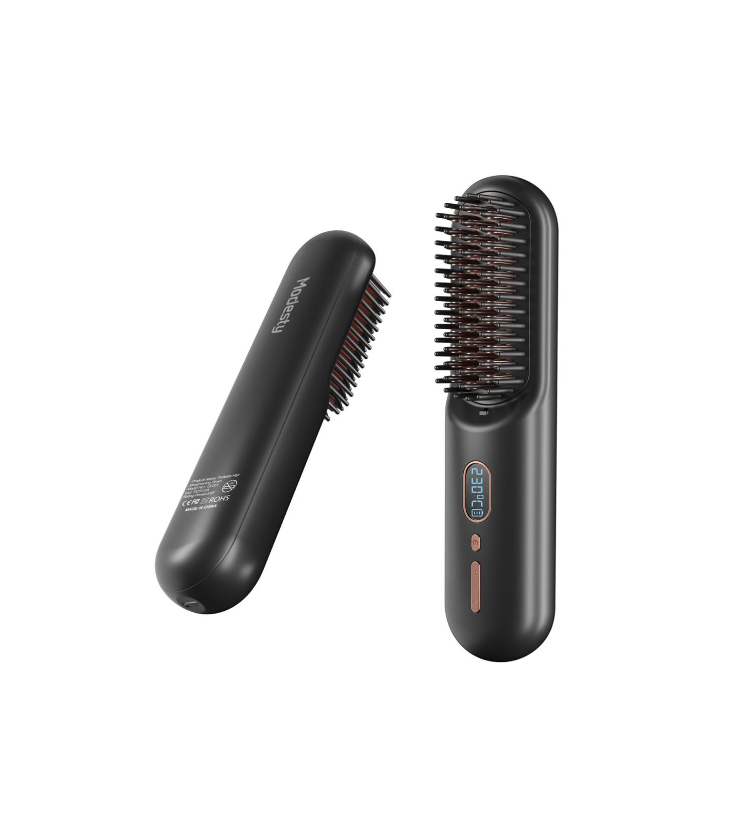 Buy MODESTY Portable Cordless Hair Straightener Brush - Mini Lightweight 60 Mins Battery 12 Temp Settings Anti-Scald - Ideal for International Shipping - Buy Online on GoSupps.com