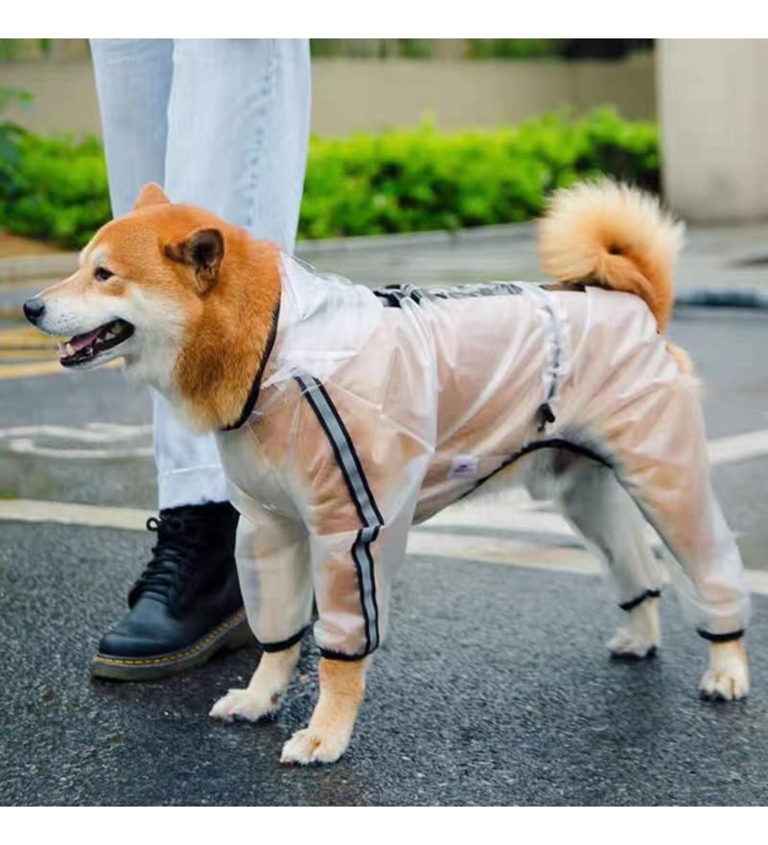 XXL Waterproof Dog Raincoat with Reflective Strip & Hood - Perfect for Small Dogs - Buy Online on GoSupps.com