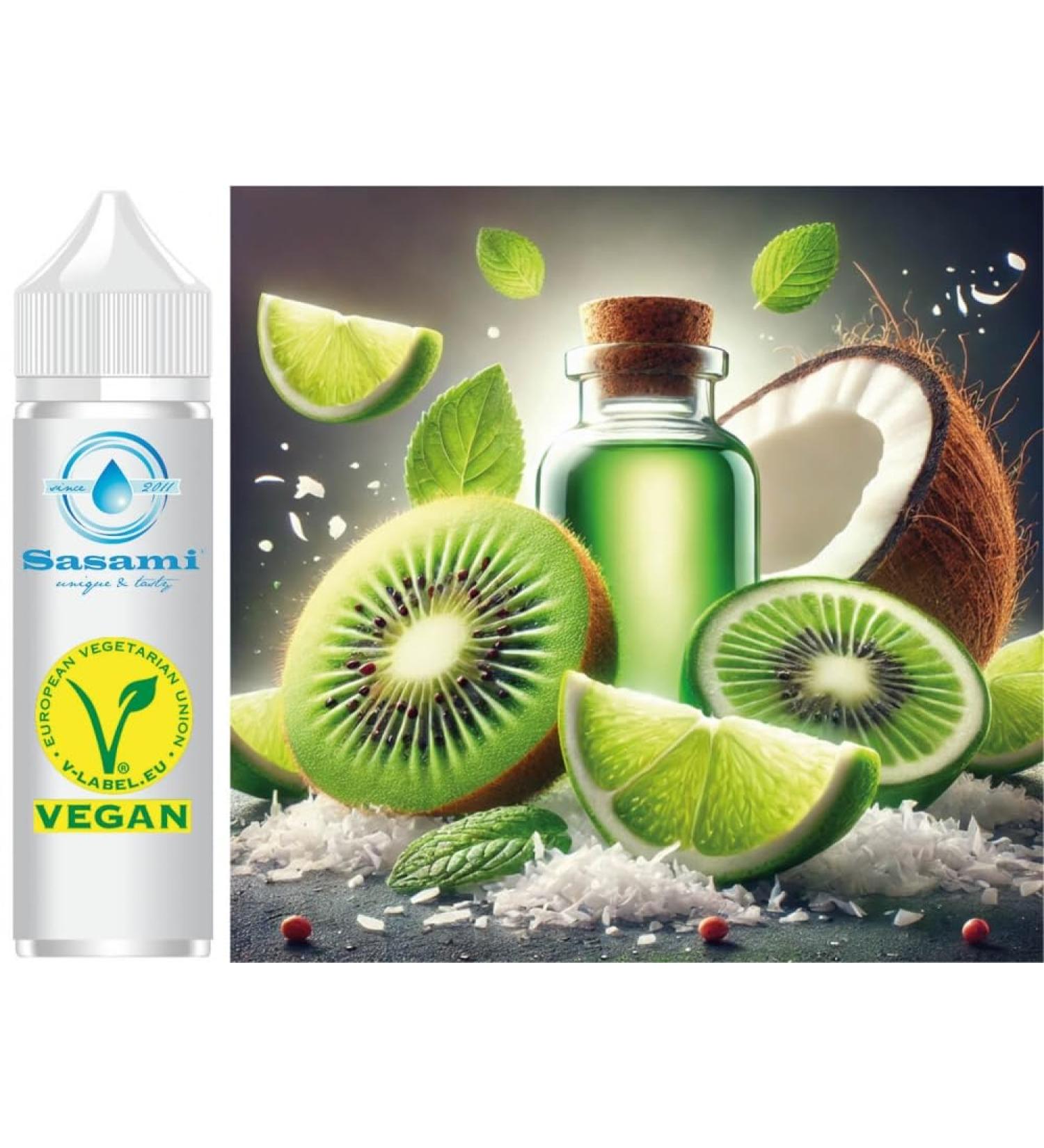 Kiwi Cascade Kiwi Lime Coconut Flavor Concentrate Vegan Sasami 100ml