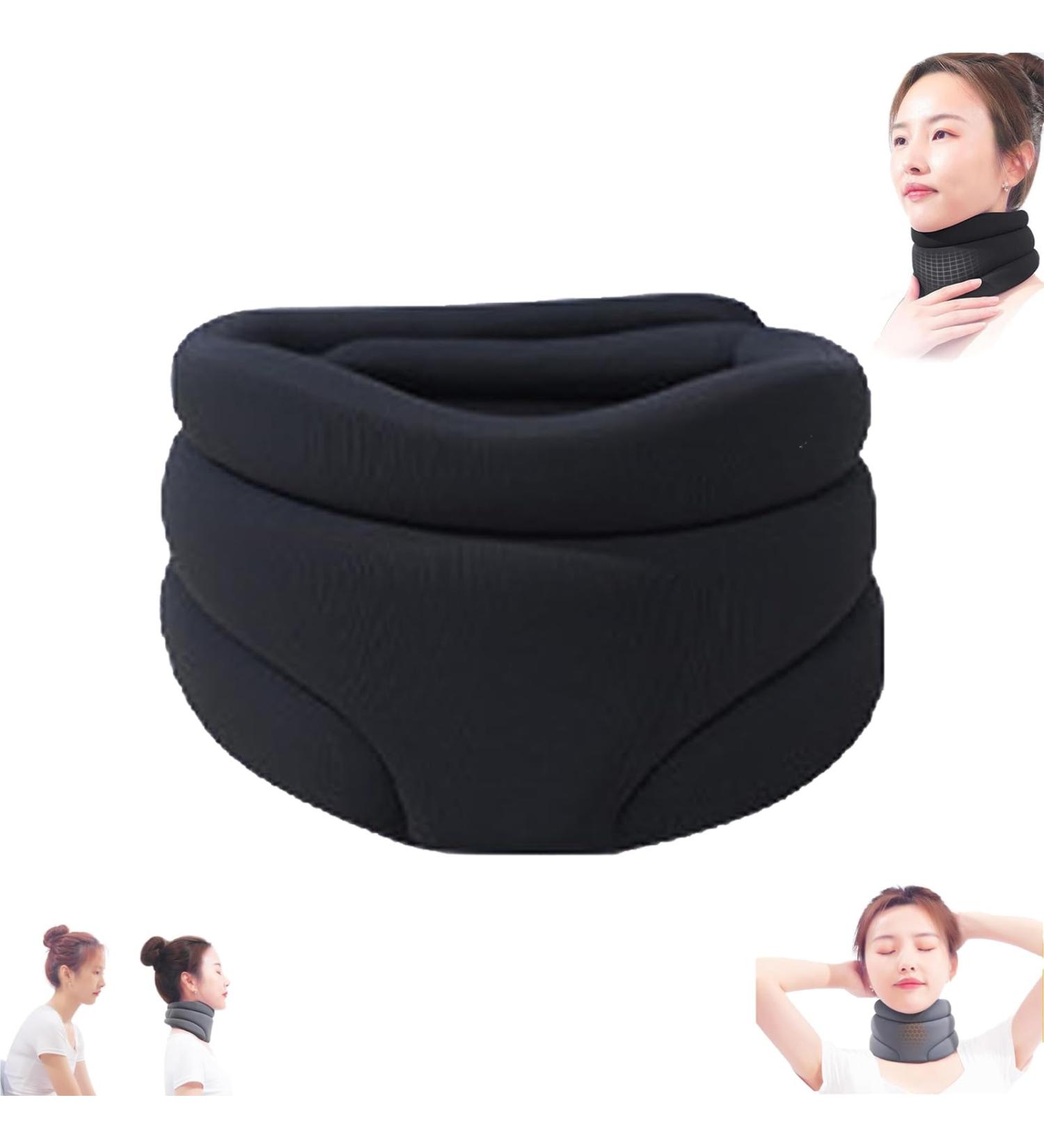 Orbhes Cervifix Neck Support - Cervical Collar for Snoring & Sleep Apnea Relief | Soft Foam Neck Brace for Pain & Support in Black - Buy Online on GoSupps.com