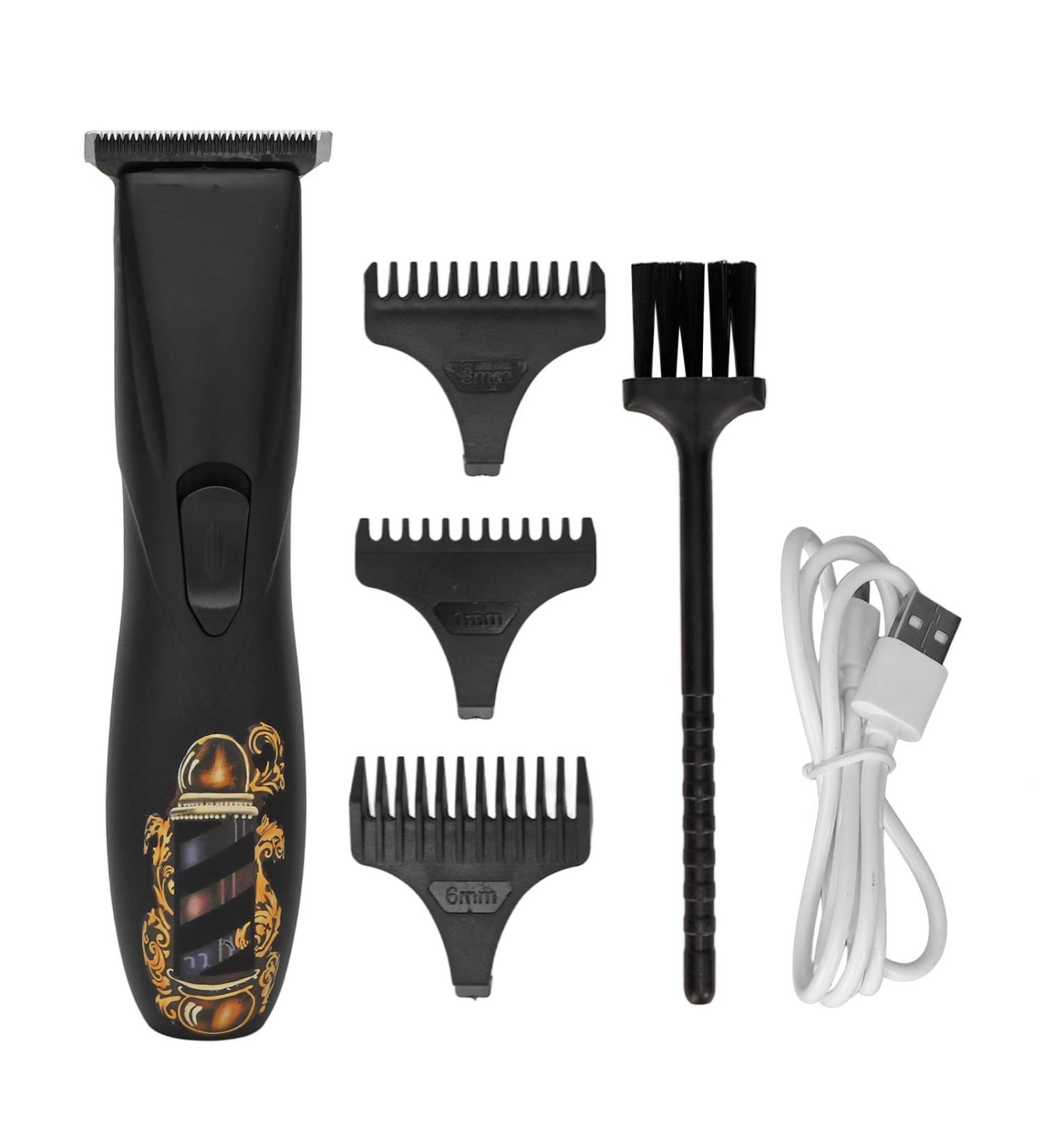 Low Noise Electric Hair Clipper with 3 Guide Combs Hair Beard Trimmer with Cleansing Brush Cordless Hair Shaver for Home Hair Salon Perfect Styling - Buy Online on GoSupps.com