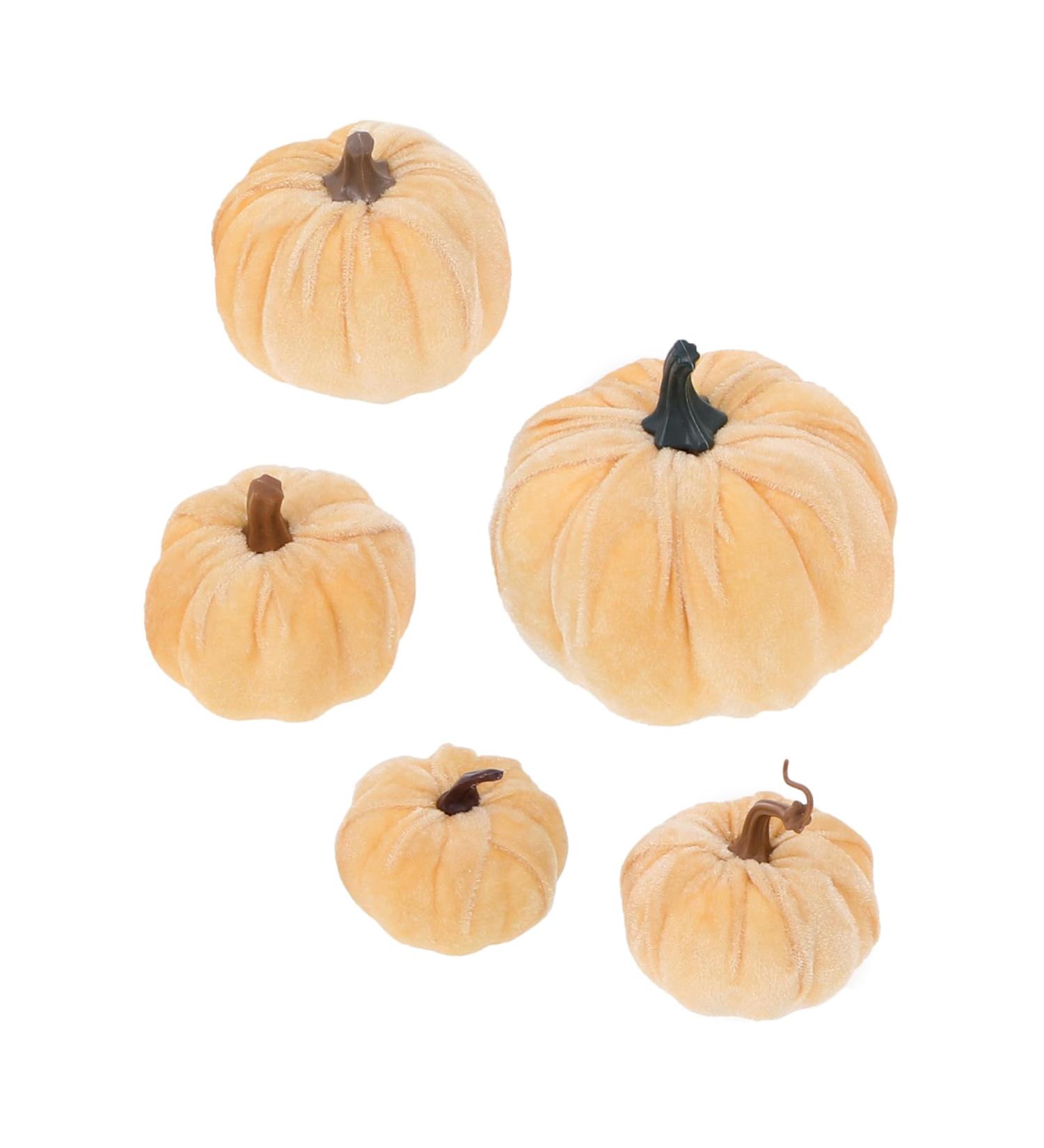 Yardenfun 5pcs Flannel Foam Pumpkin Little Pumpkin Halloween Decorations Outdoor Halloween Pumpkin Small Pumpkins Pumpkin Fall Decorations Artificial Pumpkins Bulk Autumn Decor Mini Set As Shown 14X12.5X12.5CM - Buy Online on GoSupps.com