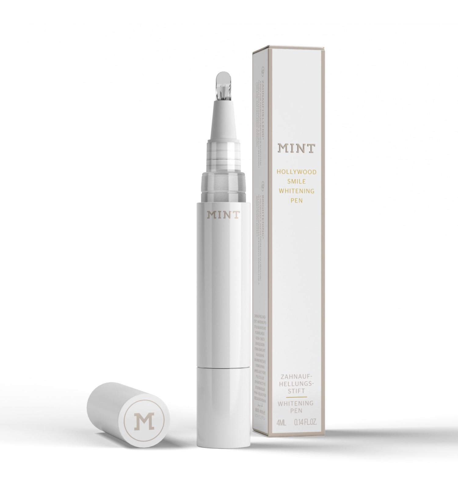 MINT Hollywood Smile Whitening Pen 4ml - Long-Term Teeth Whitening & Care - Effective Gentle & Antibacterial by Dr. Mintcheva - Buy Online on GoSupps.com