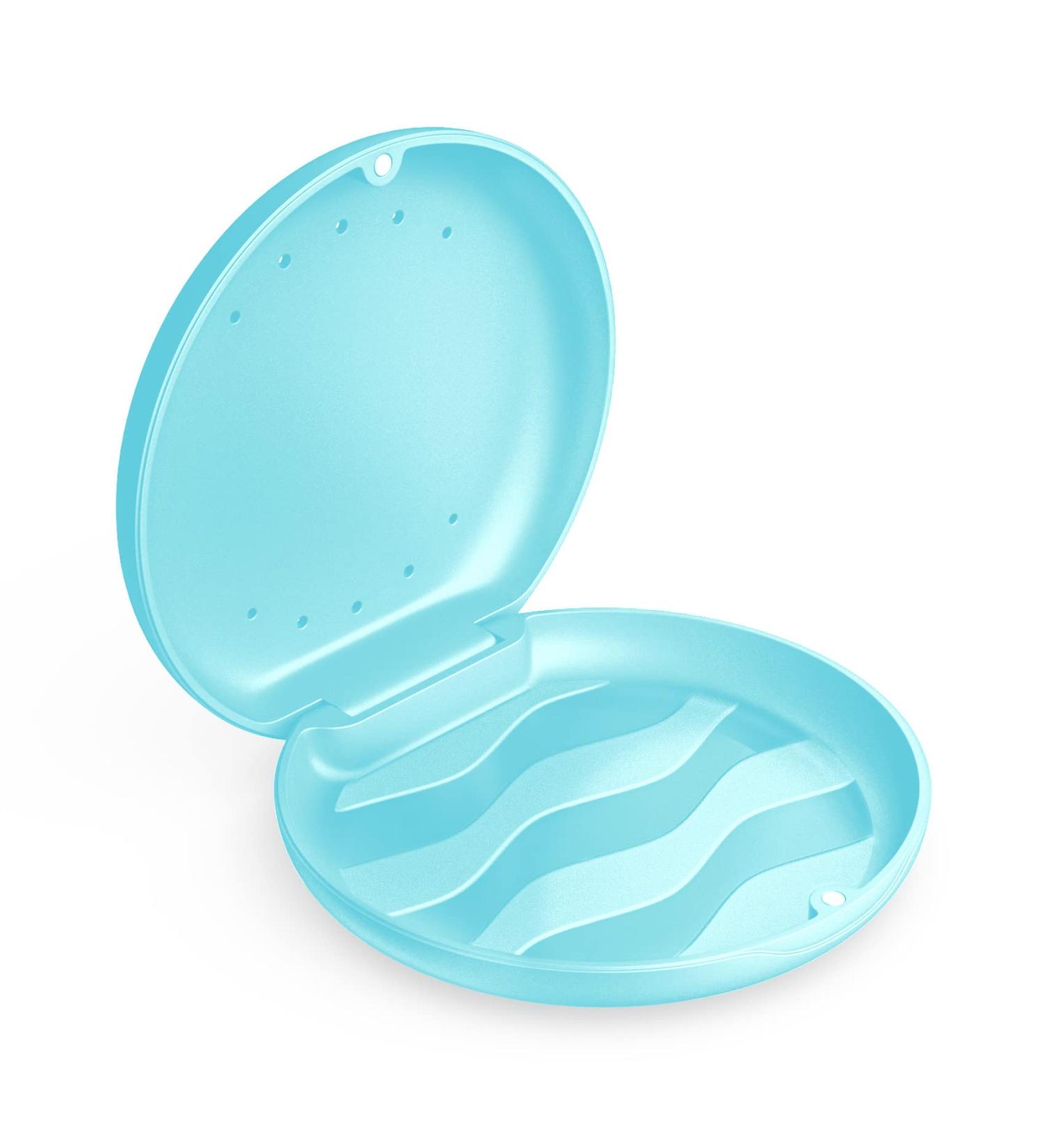Annhua Denture Case with Vent Holes Portable Denture Retainer Box for Invisable Aligner Mouth Guard Brace Denture &Teeth Mouth Tray(Light Blue) - Buy Online on GoSupps.com