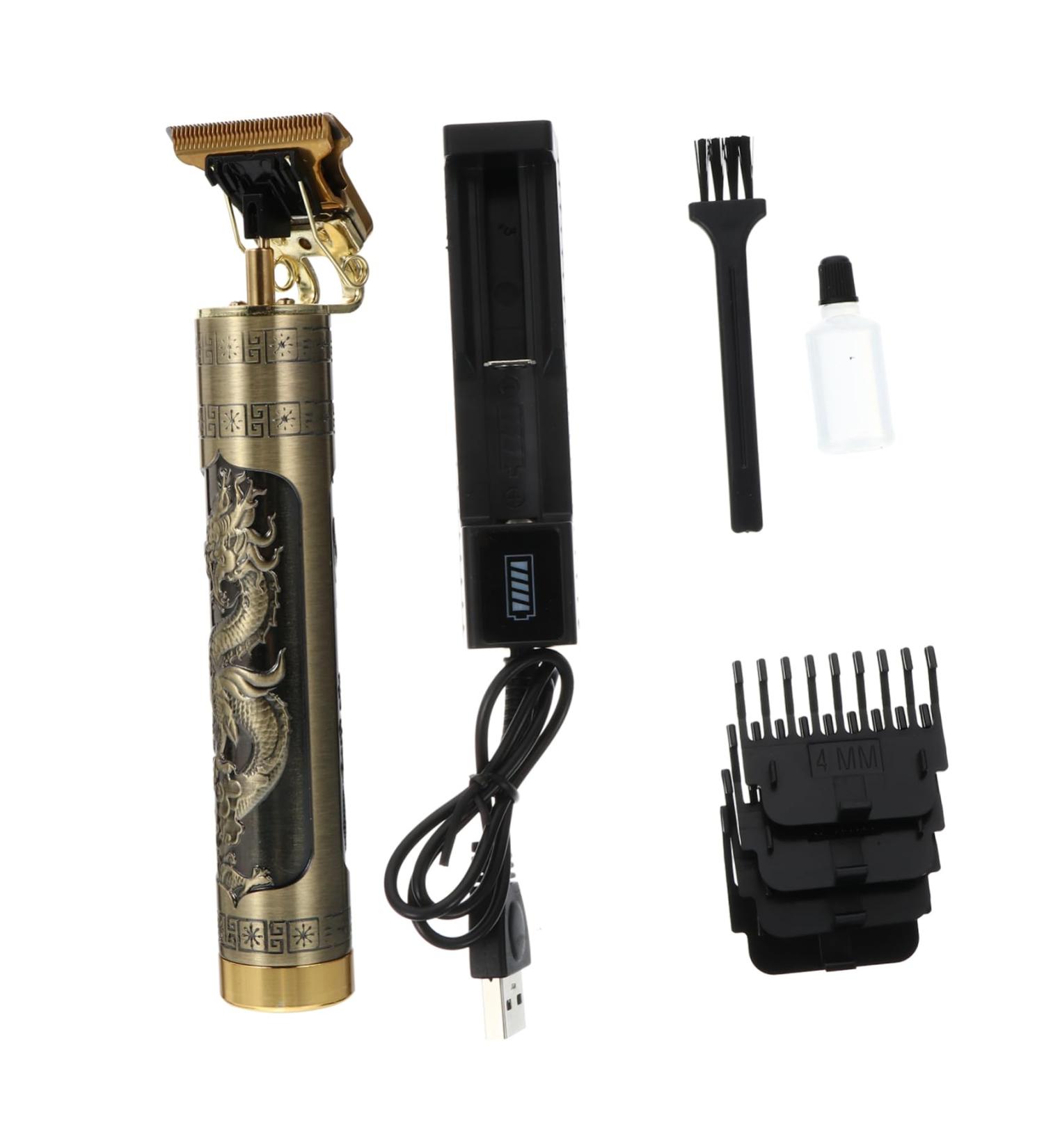 minkissy Electric Clippers Electric Trimmer Rechargeable Lint Shaver Cordless Hair Trimmer Hair Mustache Trimmer Hair Cutting Tool Hair Cutting Comb Aluminum Alloy Golden Clipper for Barber - Buy Online on GoSupps.com