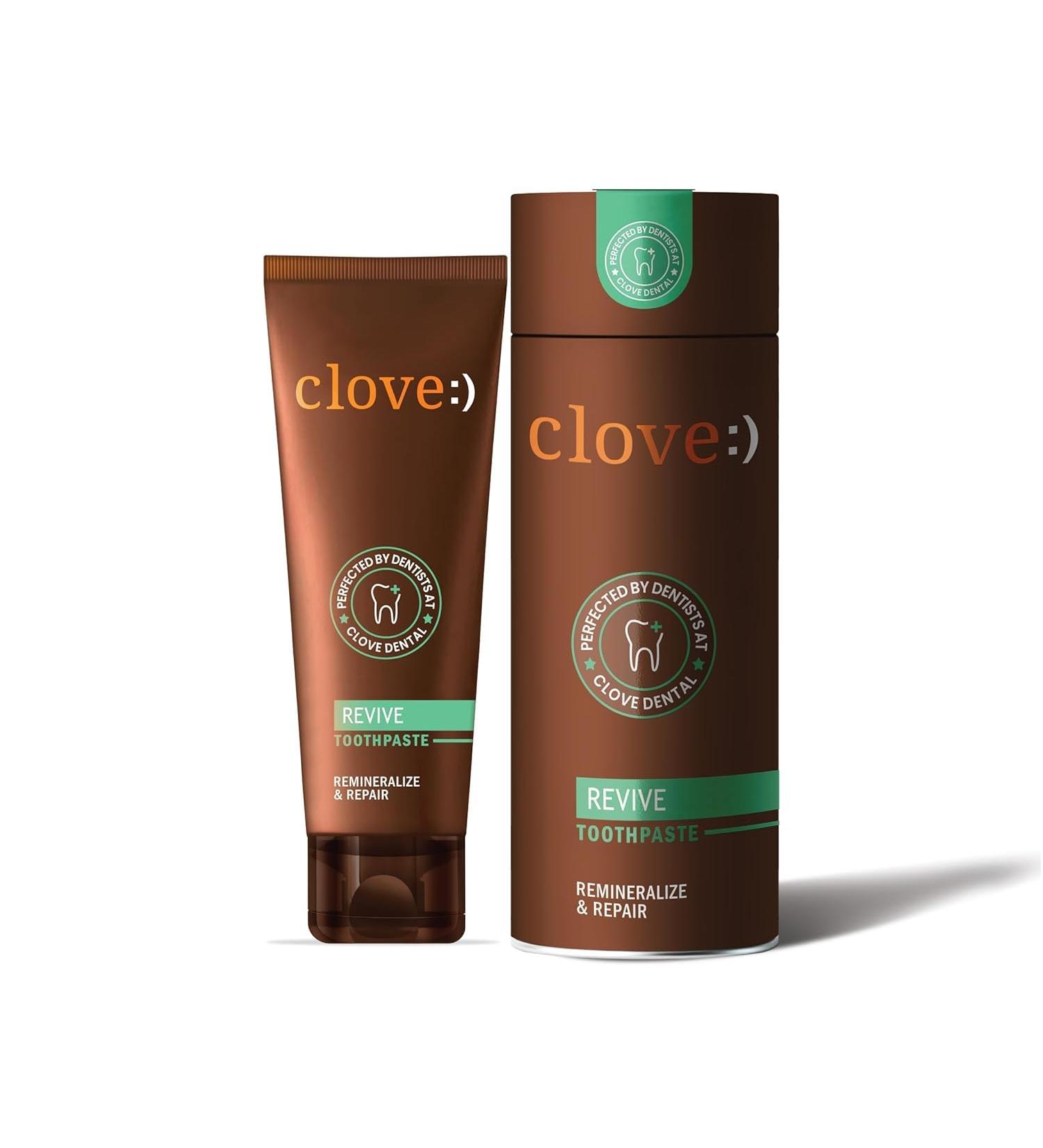 Clo.ve Revive Toothpaste | Enamel Repair & Remineralization | Sensitivity Relief | Fight Gum Diseasse | Triclosan Free | Paraben Free | Peroxide Free | Pack of 1 (100g) - Buy Online on GoSupps.com