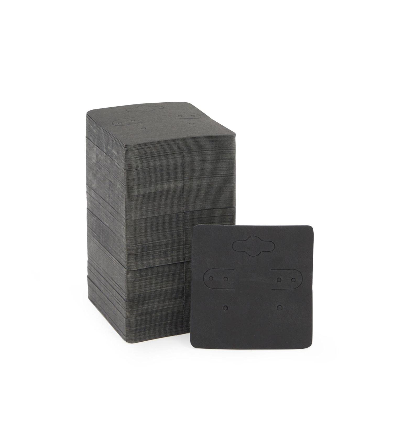 Earring Display Card Holders - 2x2 Black (200 Pack) for Jewelry Ear Studs - Buy Online on GoSupps.com