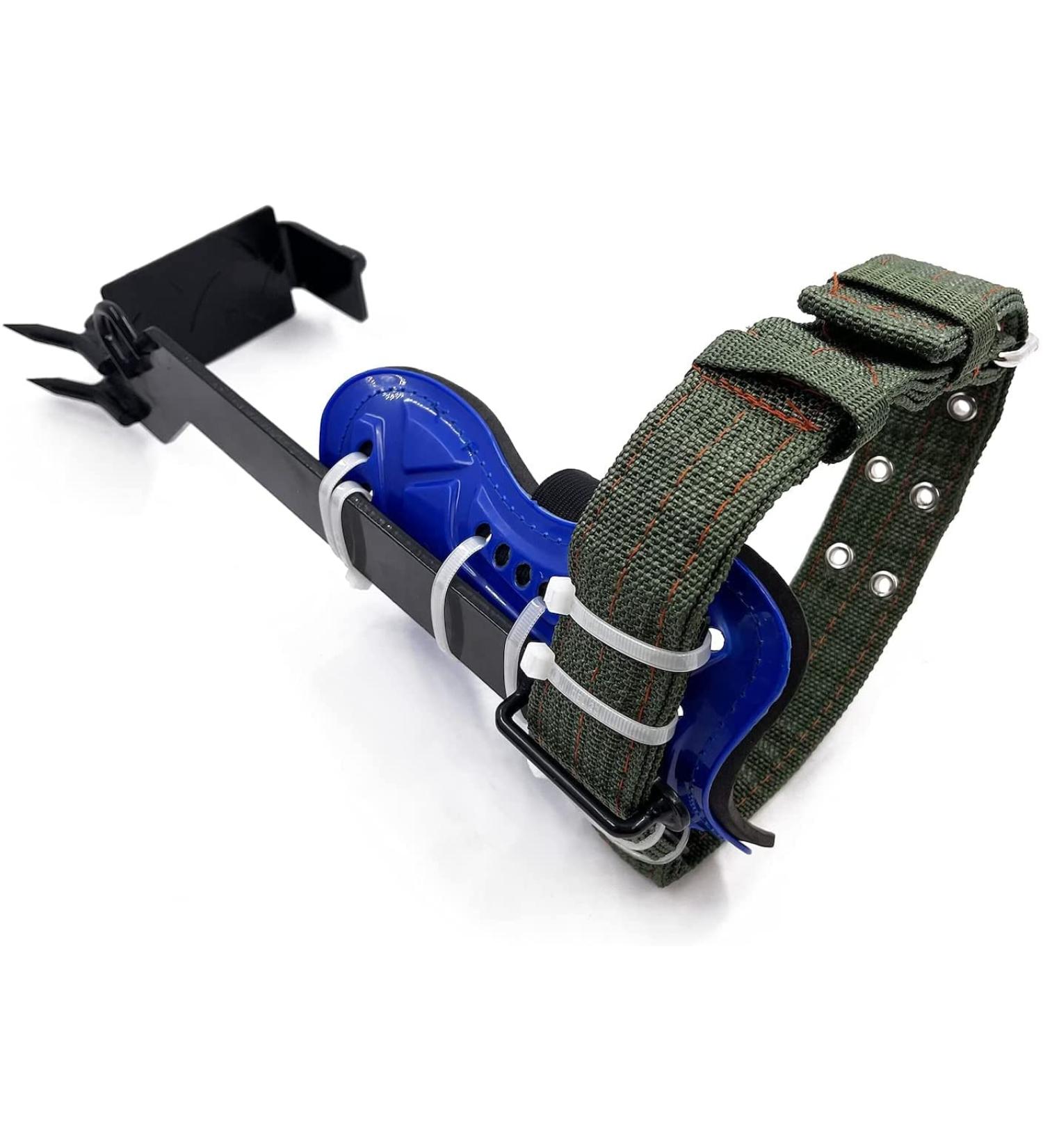 Tree Climbing Spike Set with Adjustable Safety Belt & Lanyard - Black Regular Foot Set Blue | XKMT ET-OUTDOOR002-RAW - Buy Online on GoSupps.com