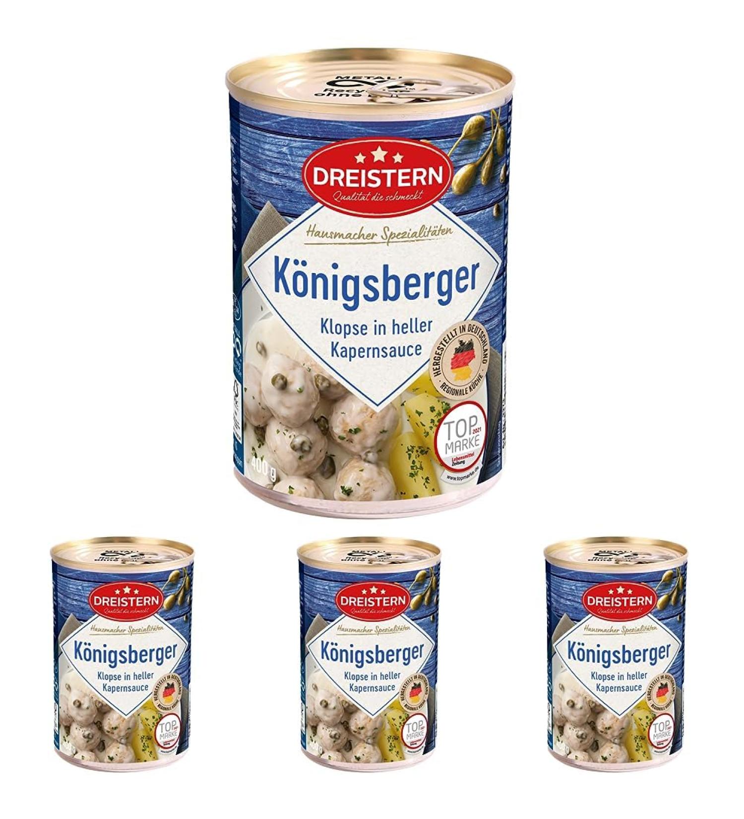 K nigsberger Klopse by DREISTERN - Authentic German Meatballs 400g (Pack of 4) - International Shipping Available - Buy Online on GoSupps.com