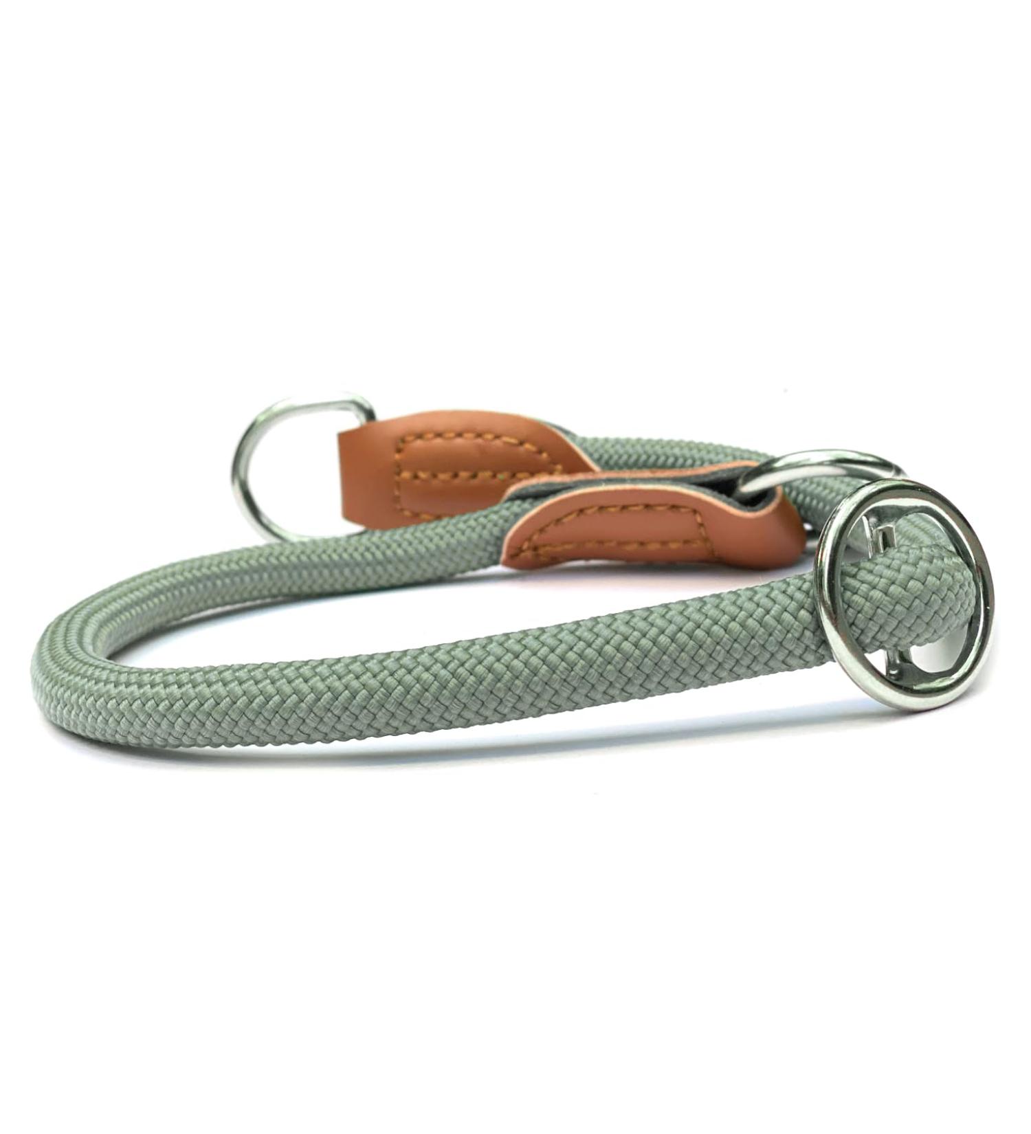 Leisegr n Adjustable Paracord Dog Collar | Nylon Devon Model | Hoary Green | Size L | Durable & Stylish for International Shipping - Buy Online on GoSupps.com