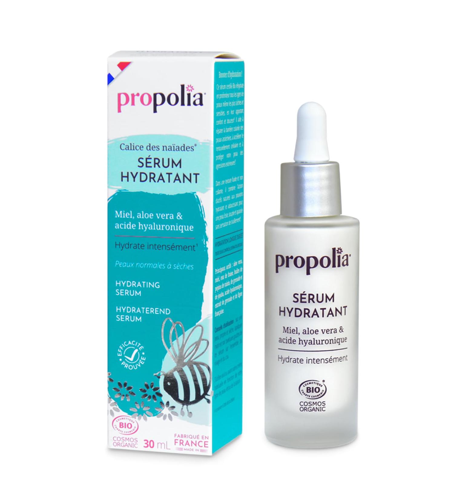 PROPOLIA - Organic - Moisturizing Serum - Dry & sensitive skin - Long-lasting hydration - Honey Aloe vera & Hyaluronic acid - Made in France - 30 ml - Buy Online on GoSupps.com