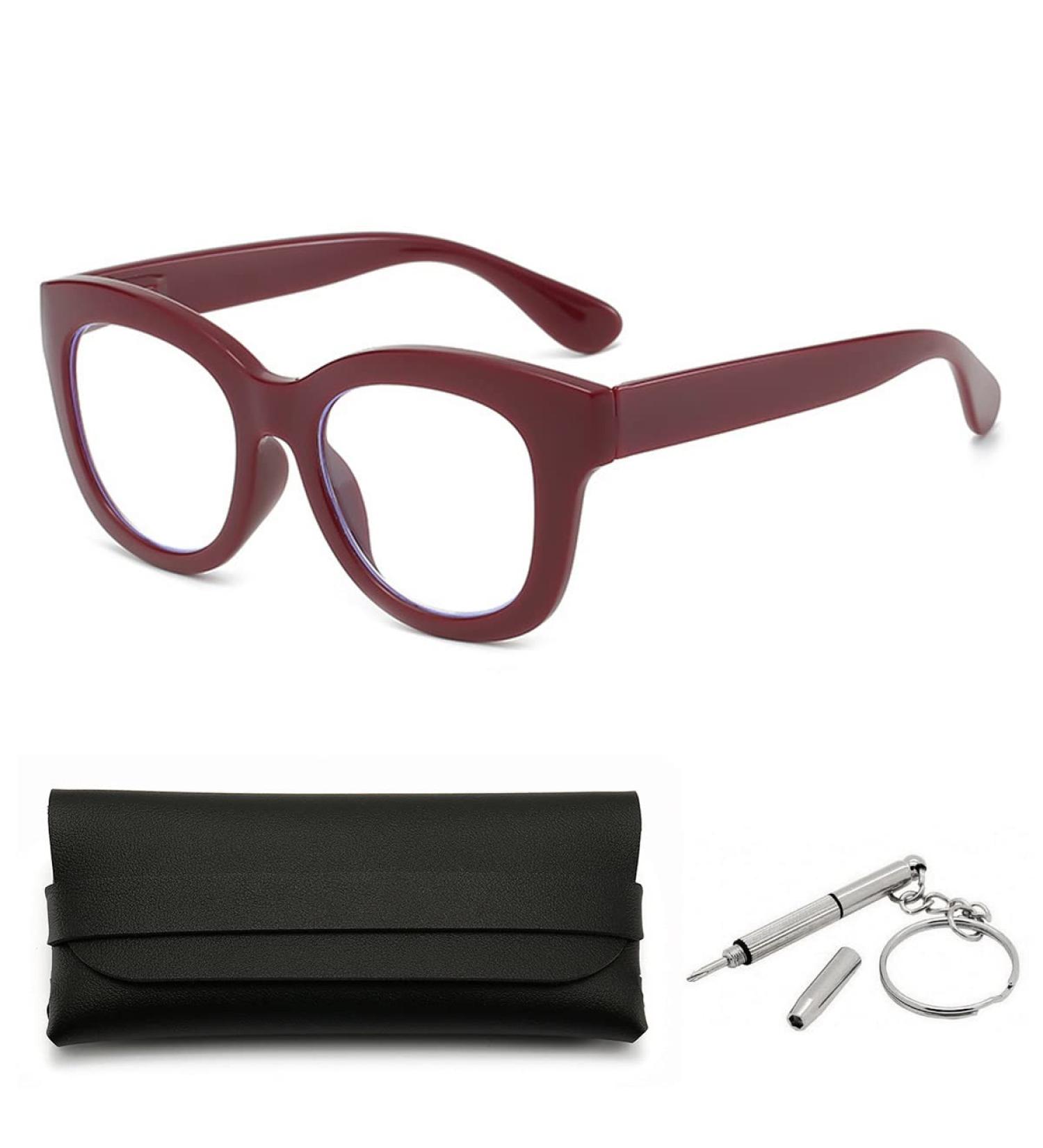 ZUKKY Oversized Reading Glasses for Women & Men - Red Blue Light Blocking Computer Glasses with Spring Hinges (3.50x) - Buy Online on GoSupps.com
