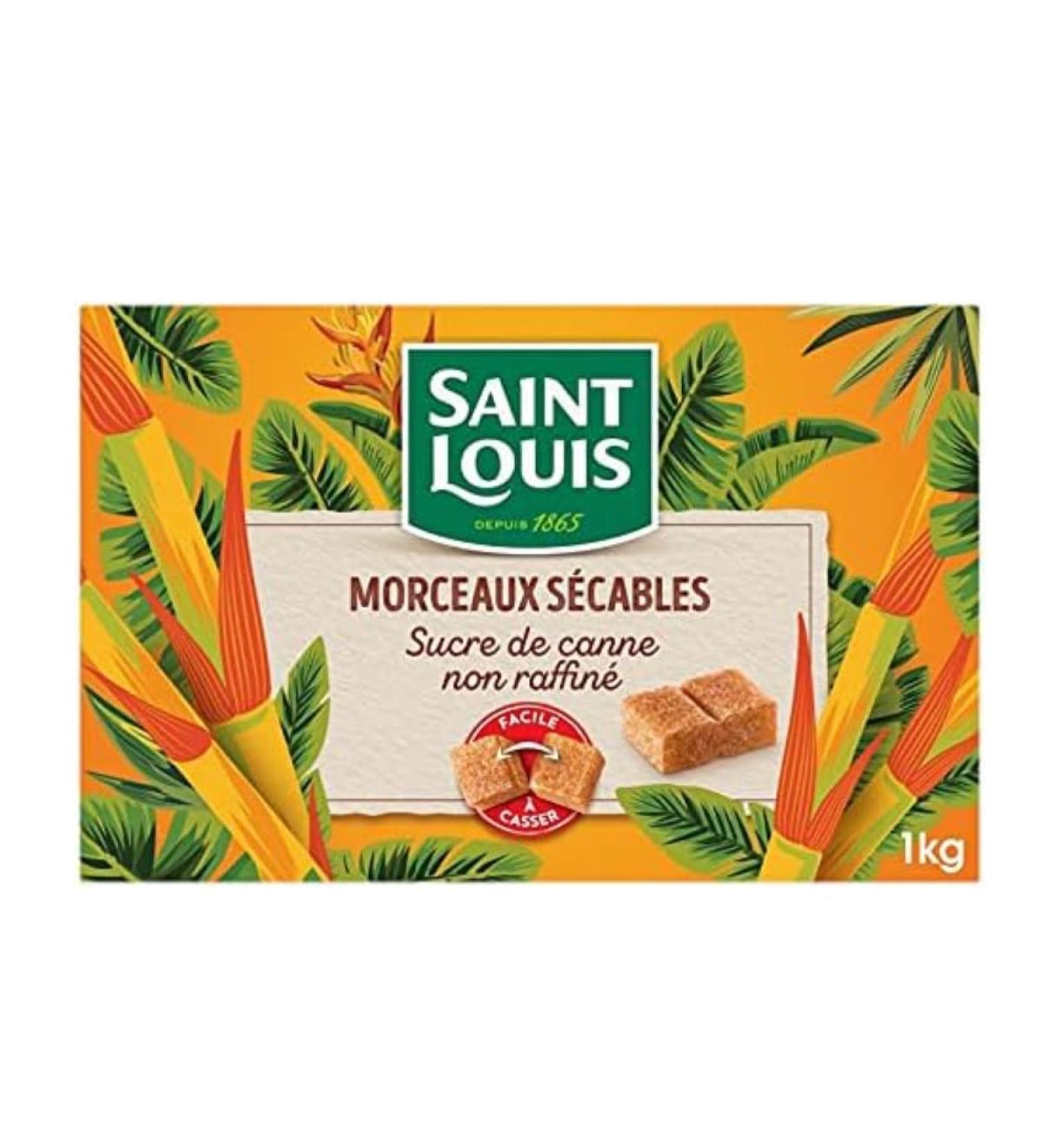 SAINT LOUIS Cane Sugar Unrefined Sectionable Pieces 1kg/Box - Offers of 1, 2, 3, 5 and 10 Boxes - Free Shipping