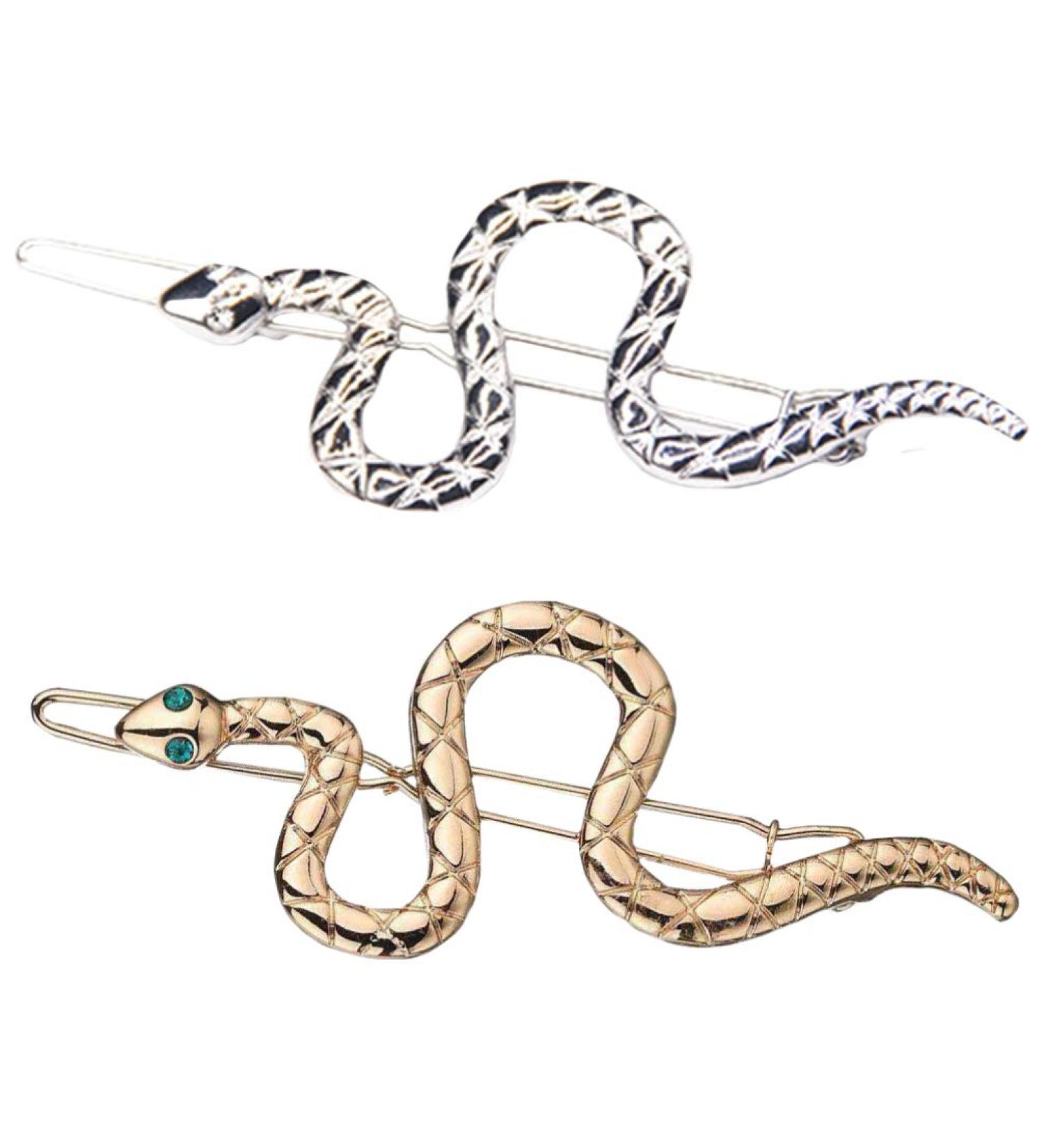 Shop Pretyzoom 2pcs Snake Hair Clip - Elegant Chignon Hair Updo Cover for Women | Egyptian Queen Costume Accessories - Buy Online on GoSupps.com