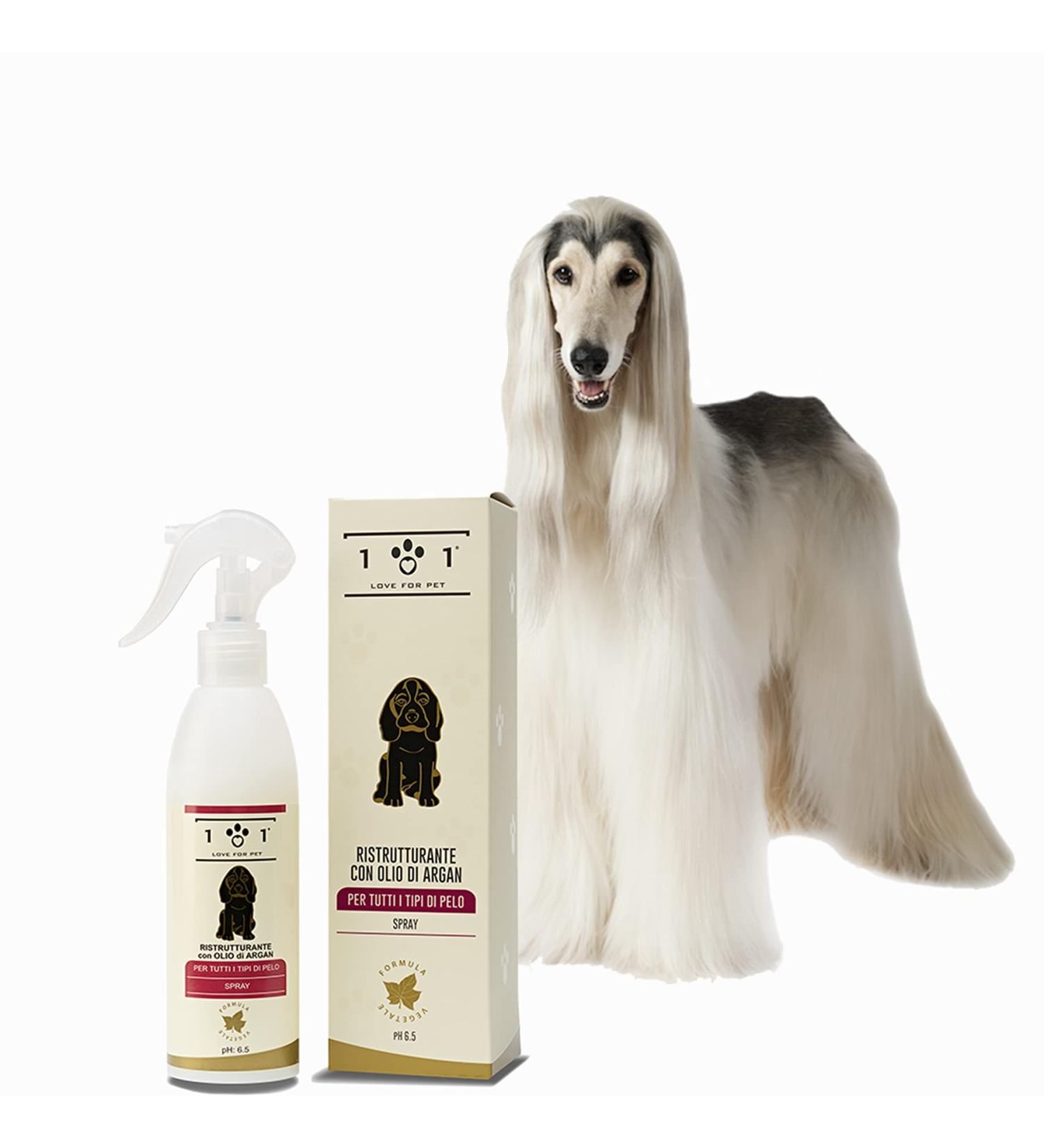 101 love for pet Natural Argan Oil Hair Restructuring 250ml - Regenerates dry and brittle hair - Polishes and detangles - Suitable for all hair types - for dogs or cats Linea 101 - Buy Online on GoSupps.com