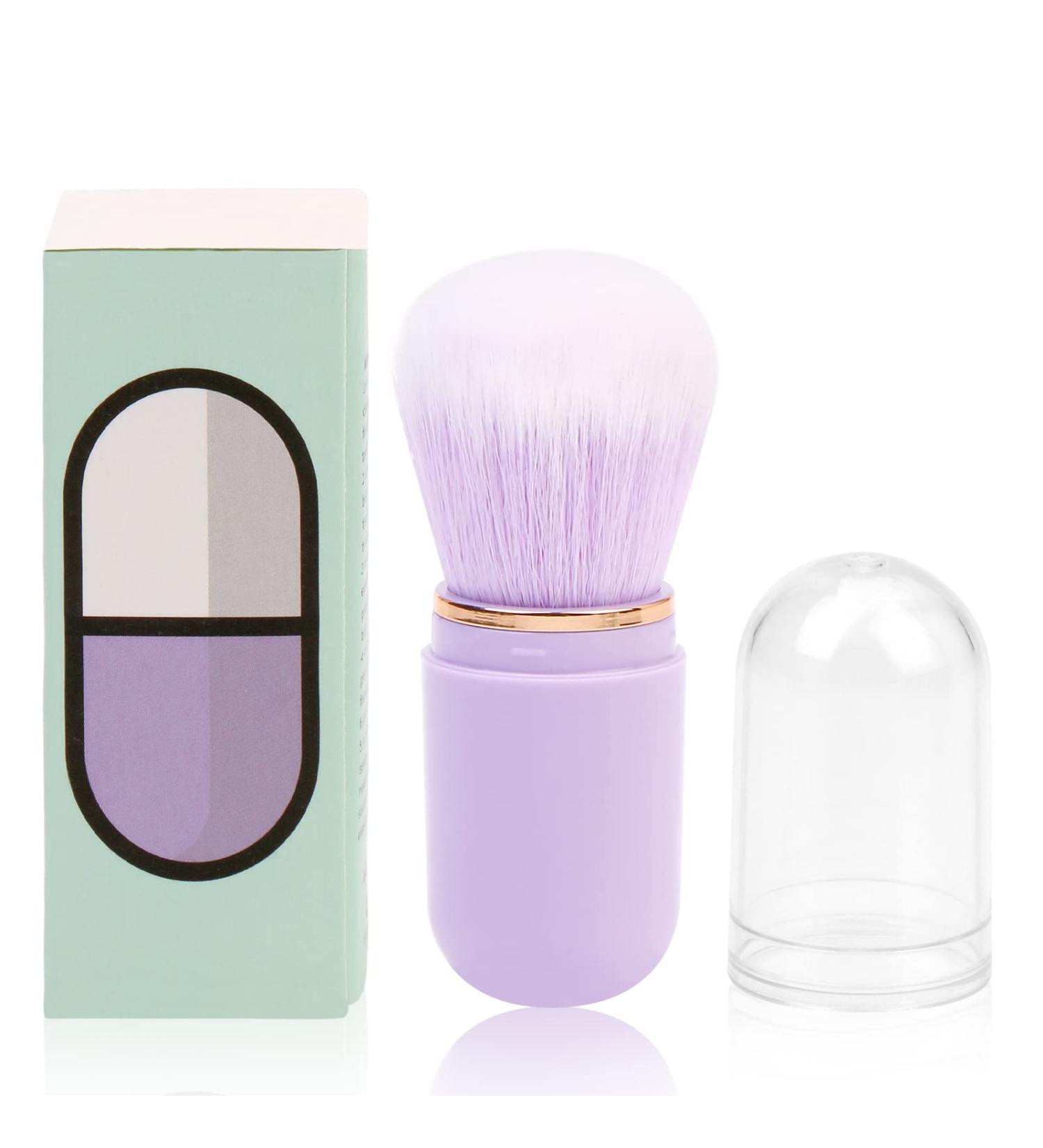 UNIMEIX Retractable Kabuki Brush - Purple Travel Makeup Brush for Liquid, Powder, Contouring, and Cream Foundations - Buy Online on GoSupps.com
