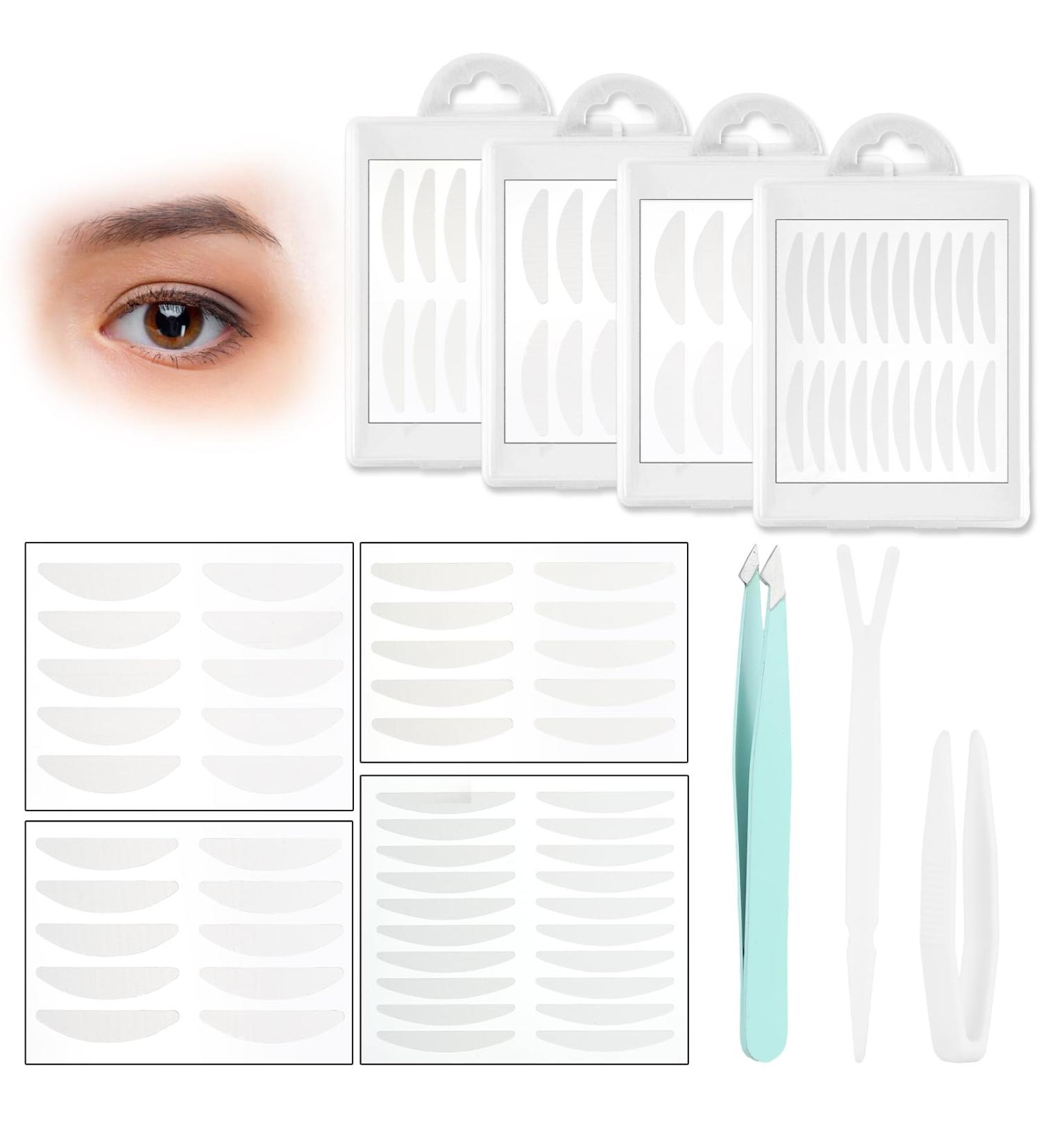 WLLHYF 400Pcs Eyelid Tape Waterproof Invisible Double Eyelid Lifter Strips Self-Adhesive Eye Lift Tape for Droopy Lids Hooded Eyes (4mm 5mm 6mm 7mm) - Buy Online on GoSupps.com