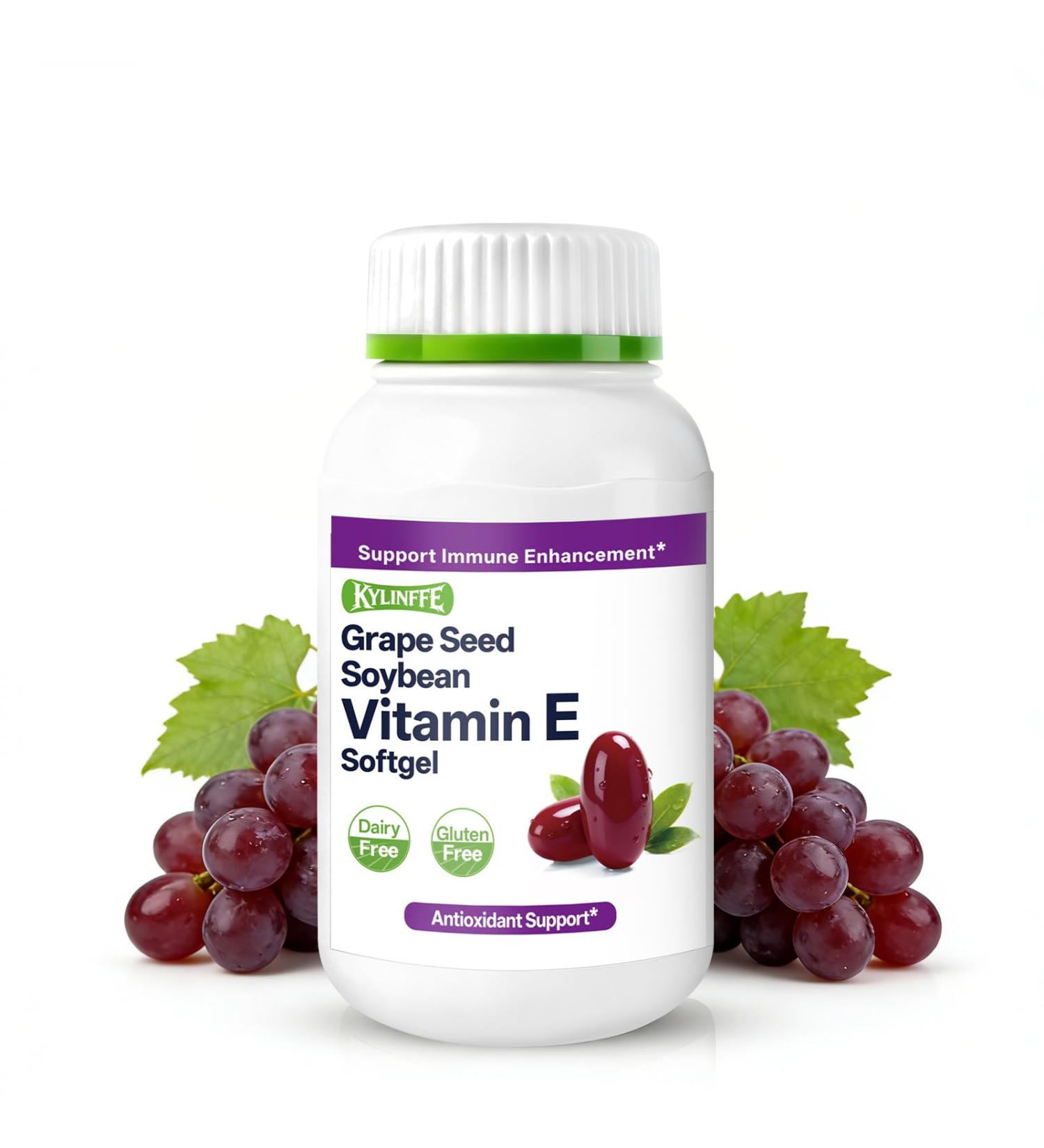 Kylinffe Grape Seed Extract 50mg | Antioxidant Supplement with Vitamin E Supports Immune & Heart Health Quick Release Capsules 60 Count - Buy Online on GoSupps.com