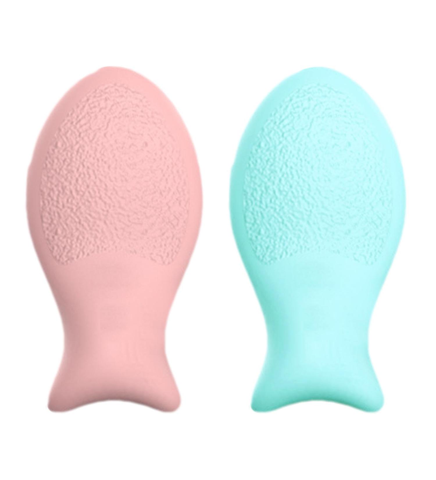 Makeup Powder Puff | Silicone Cosmetic Face Powder Puff Cosmetic Foundation Blender Puff Beauty Puff Pads for Women Girls Dating Daily Life123/200) Small fish puff (pink)