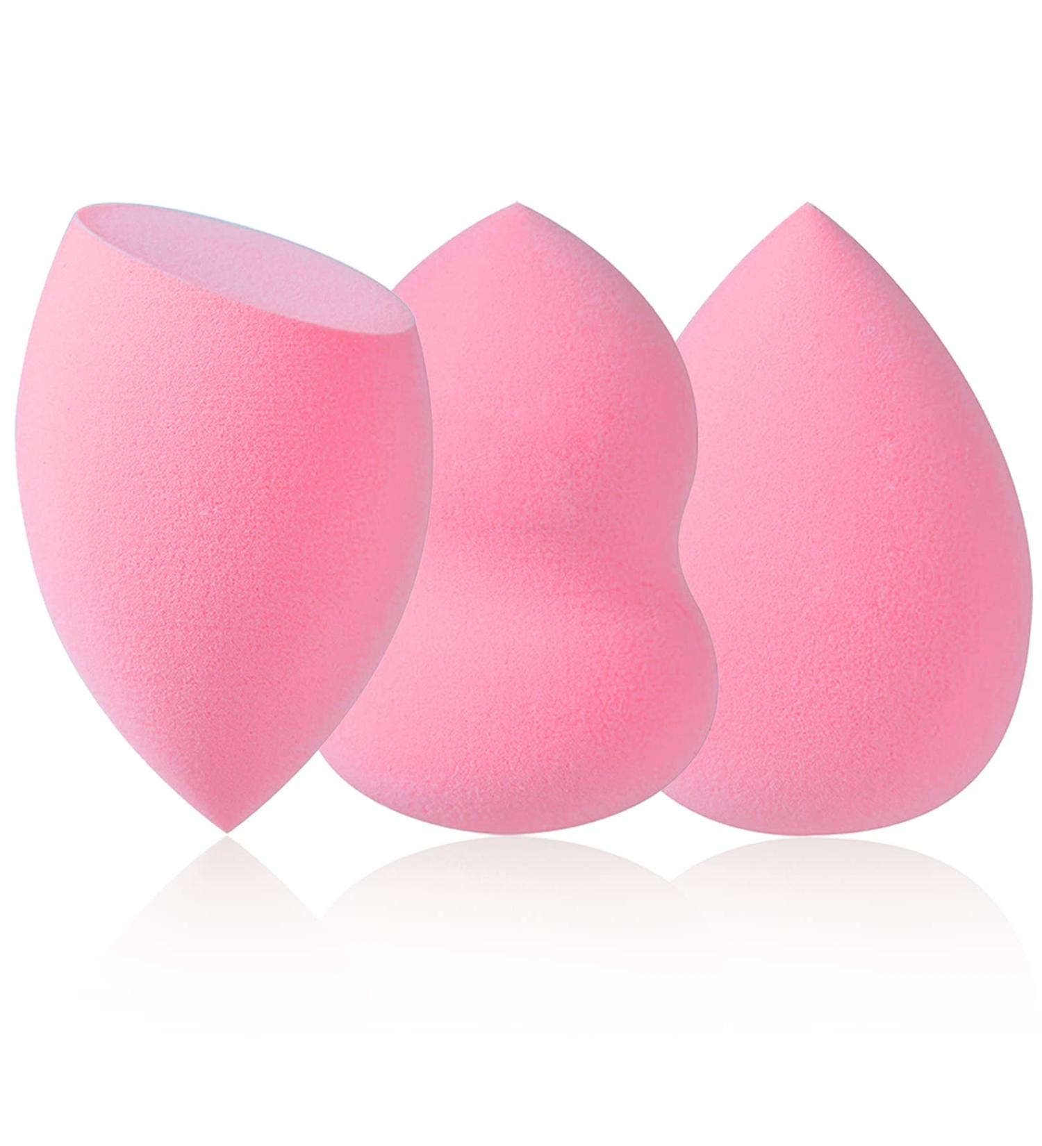 TCPENG Makeup Sponge for Blending Liquid Foundation Cream & Powder - Easy to Clean Super Soft & Non Latex Beauty Blender Concealer Applicator (3 Pack Pink) - Buy Online on GoSupps.com
