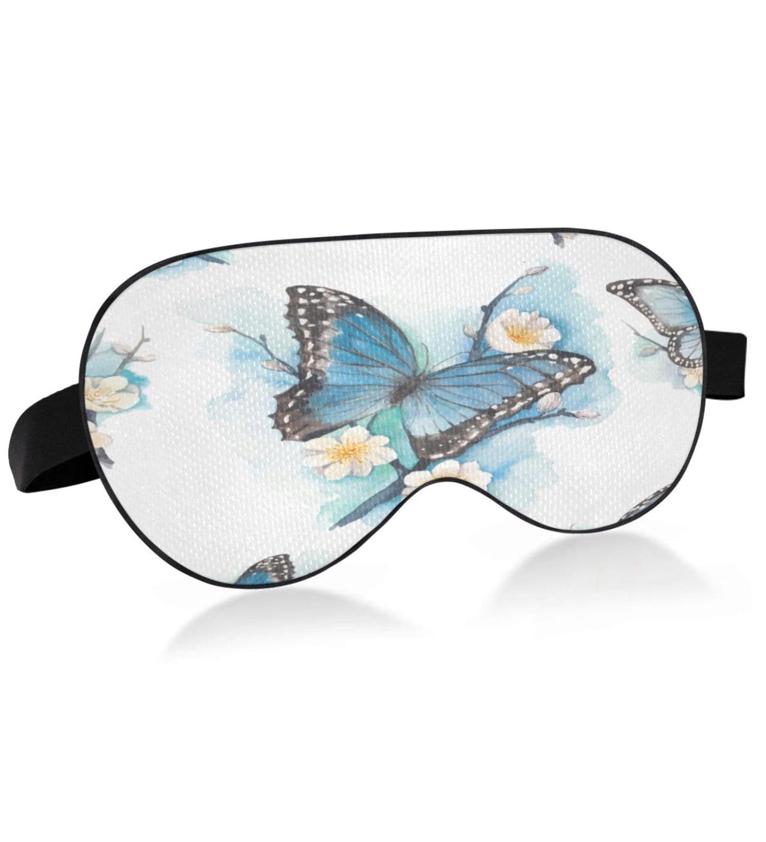 WELLDAY Butterfly Floral Sleep Mask - Soft Comfort Eye Shade Cover for Men and Women - Buy Online on GoSupps.com