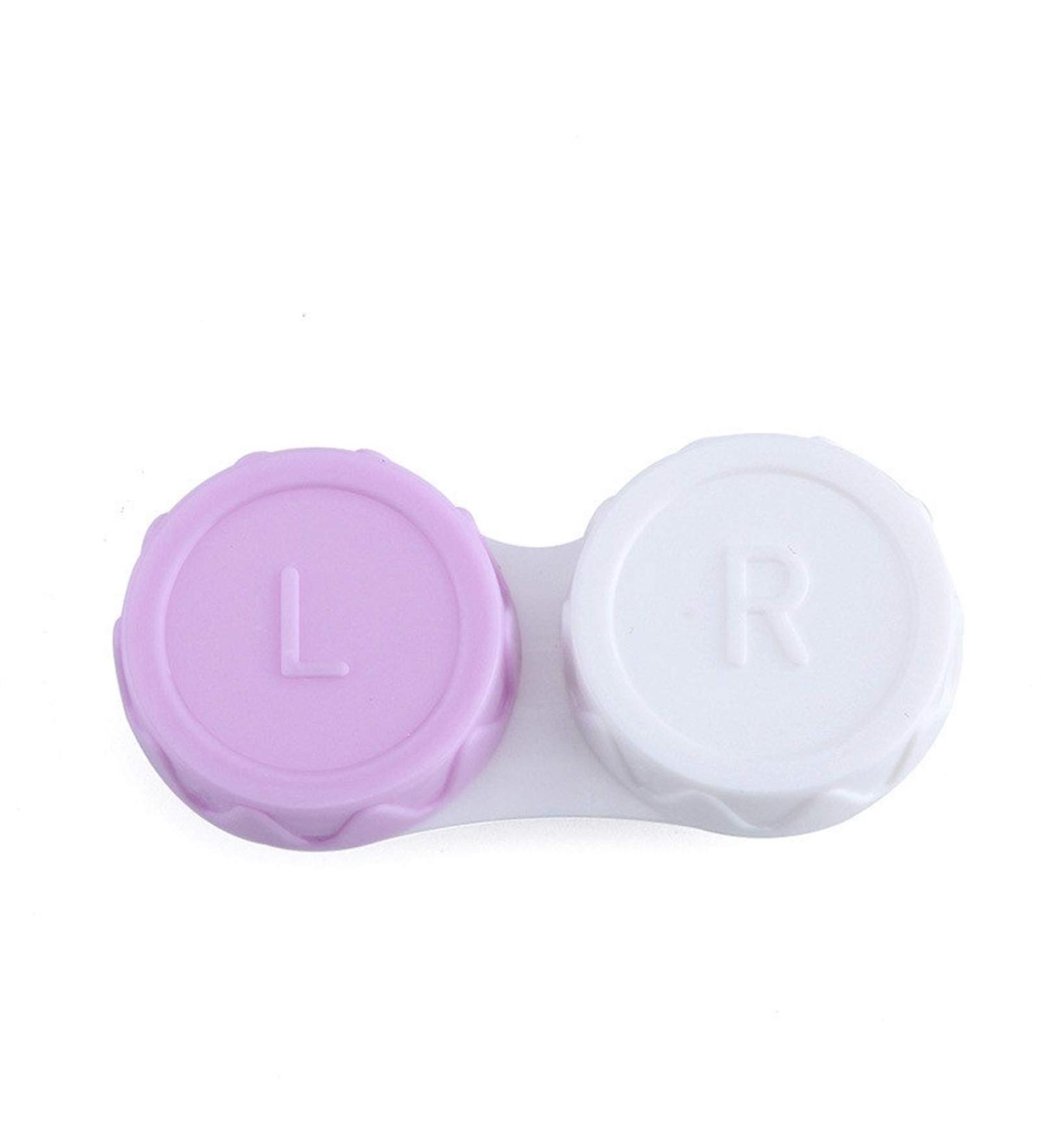 5-Piece Cute Mini Lentil and Contact Lens Storage Container Set | Stylish Purple Makeup Bags for Easy Wear - Perfect for Beauty & Pupil Storage - Buy Online on GoSupps.com