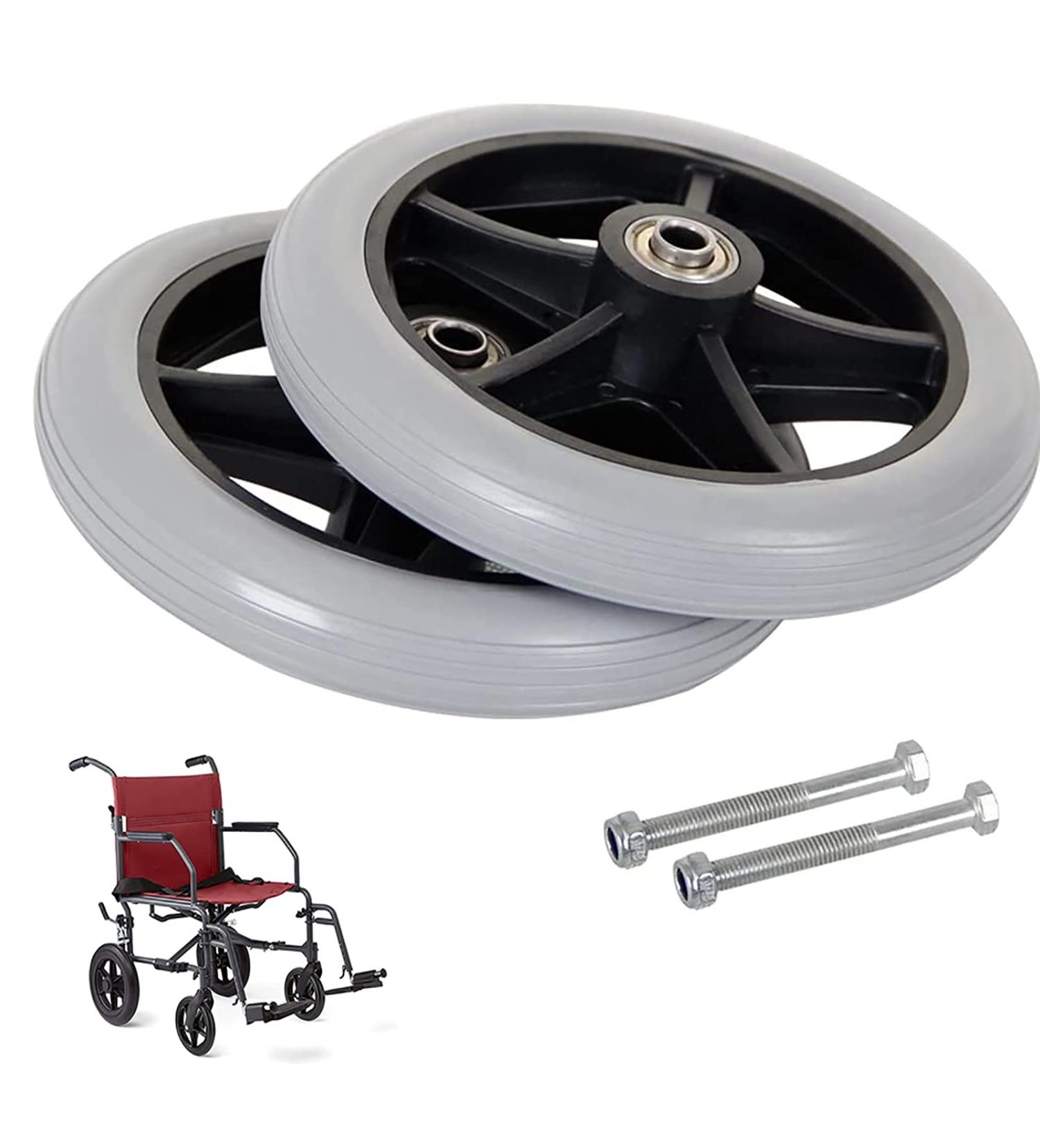 2 PCS Wheelchair Solid Tires Front Wheels Universal Wheelchair Replacement Wheel Accessories Anti-Wear & Non-Slip for Rollators Walker (Size : 7inch/17cm) - Buy Online on GoSupps.com