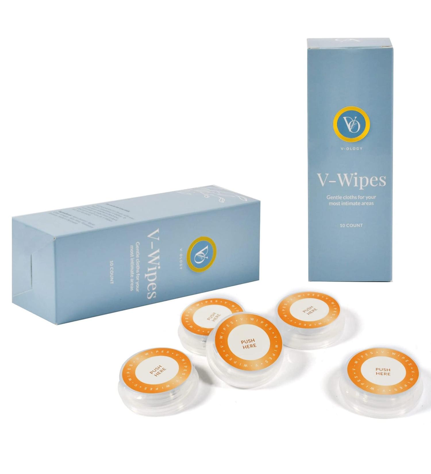 V-Ology Unscented V-Wipes for Sensitive Skin | All Natural Ingredients | pH Balanced | 10ct - Buy Online on GoSupps.com