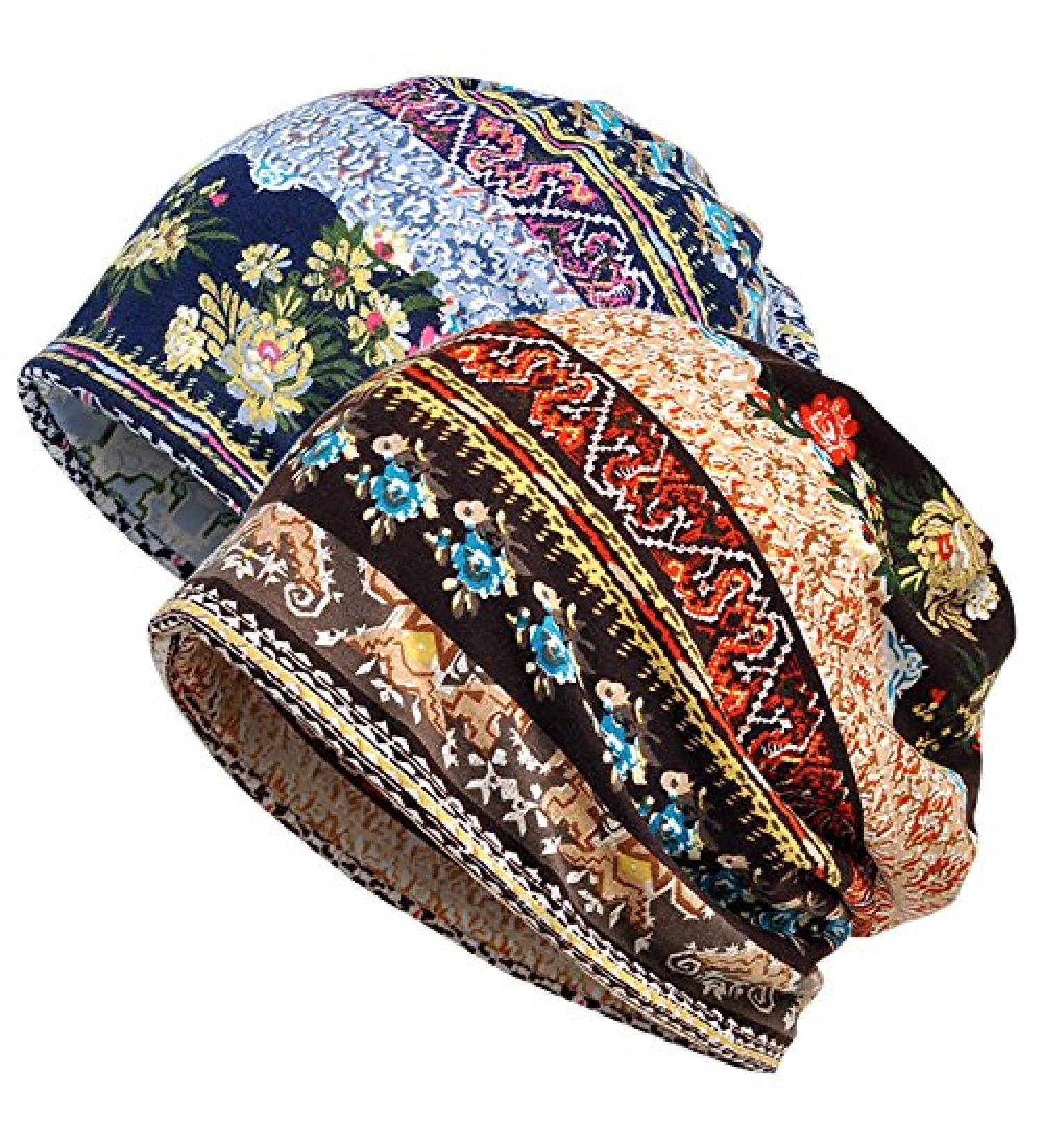 Jemis Skullies Beanies 2 Pack Blue Brown - Autumn Casual Thin Bonnet Cap - Buy Online on GoSupps.com