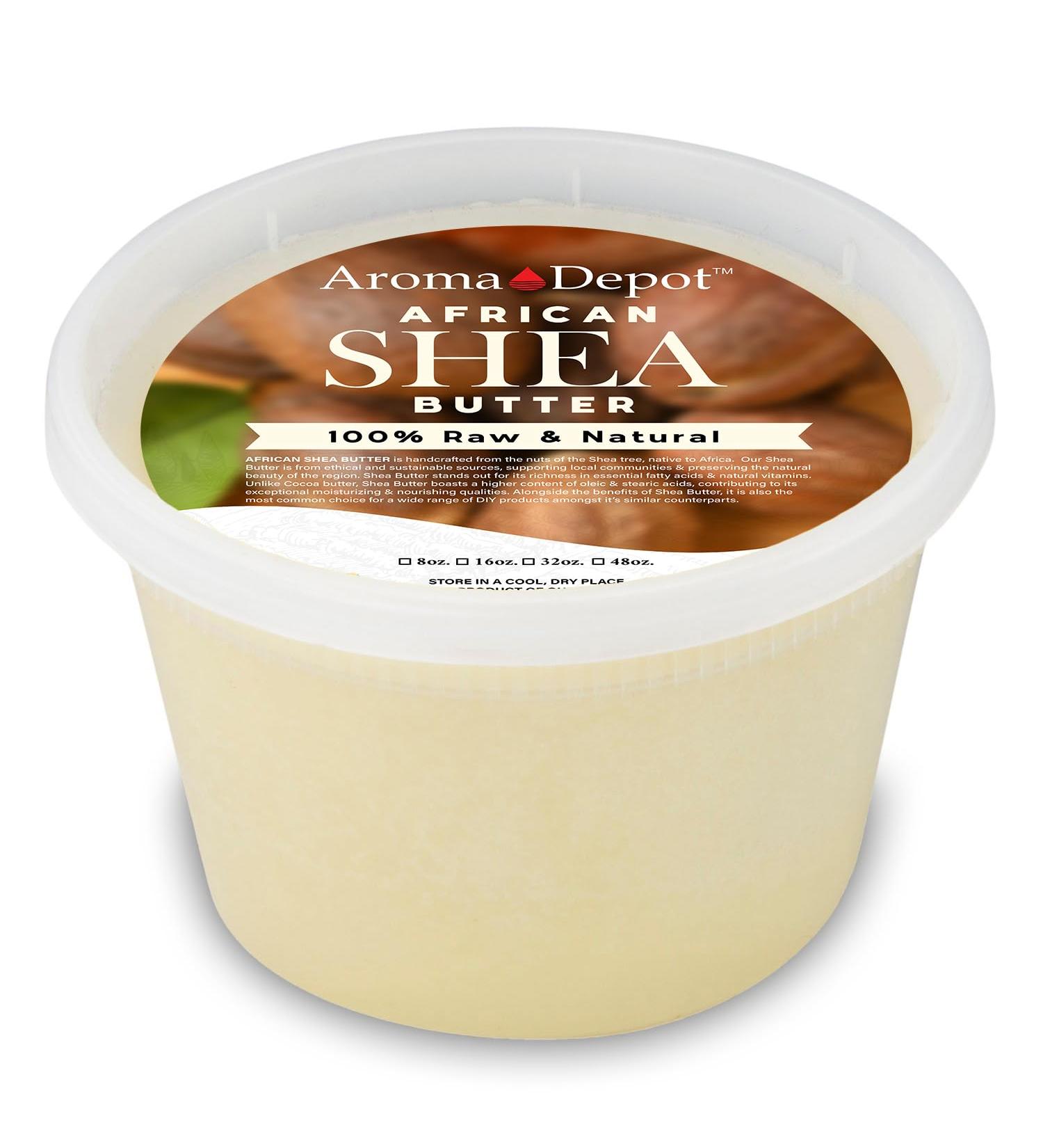 Raw African Shea Butter 16 oz - 100% Pure Unrefined - Grade A Moisturizer for Body Hair & Face - Ideal for Dry Cracked Skin - Buy Online on GoSupps.com