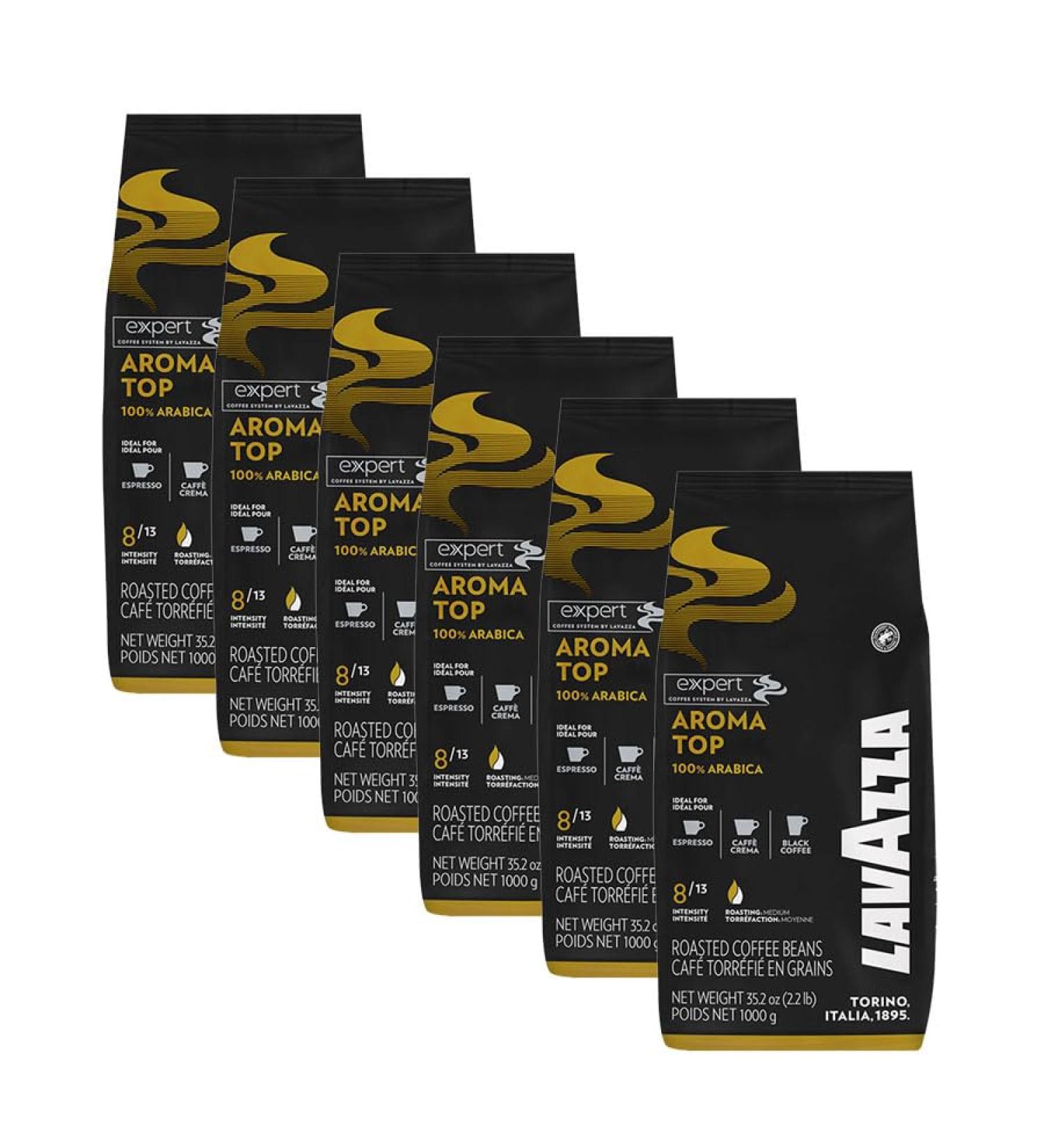 Lavazza Lavazza 100% Arabica Aroma Top Coffee Beans 1 kg x 6