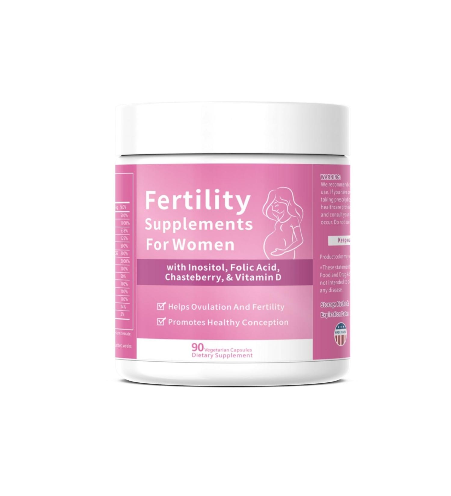 conception for her Fertility Supplements for Women Prenatal Vitamin Support with Myo-Inositol Folate and Chasteberry Supports Hormonal Balance Ovulation & Regular Cycles 90 Capsules - Buy Online on GoSupps.com