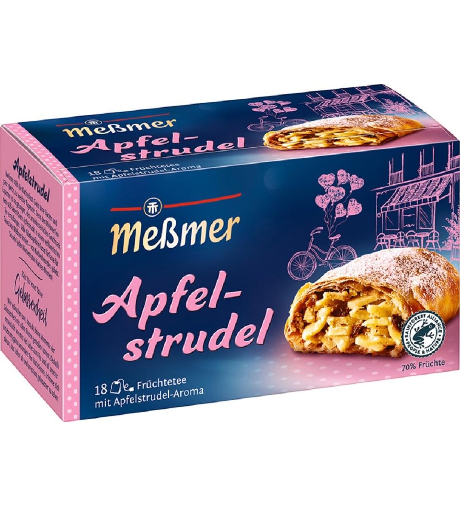 Meßmer Apple Strudel | 18 tea bags | Vegan | Gluten-free | Lactose-free Apple Strudel 18 tea bags