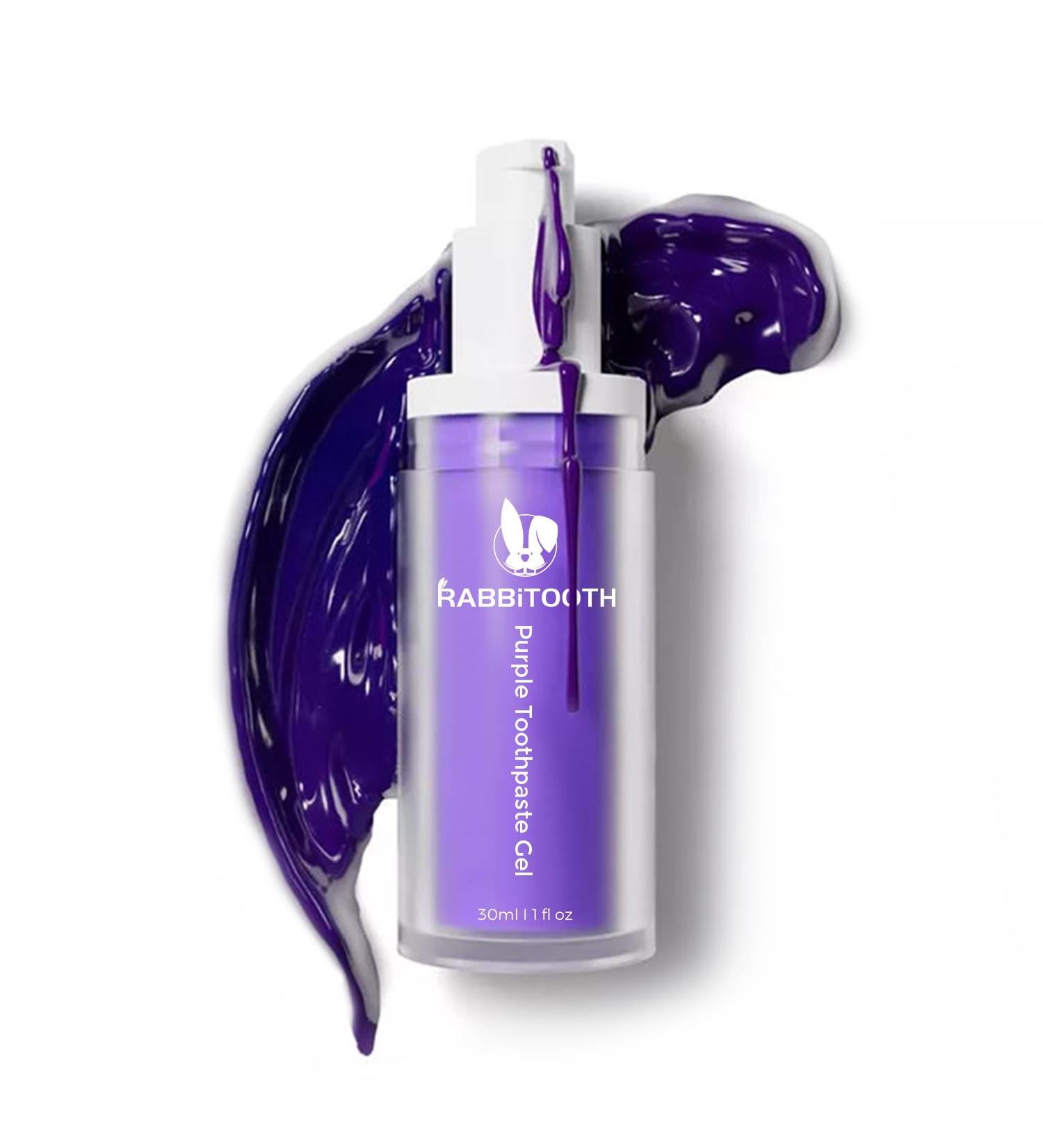 Purple Toothpaste Teeth Whitening by Rabbitooth | Colour Corrector Serum for Yellow Tones | Non-invasive Zero Sensitivity 30ml Mint Gel - Buy Online on GoSupps.com