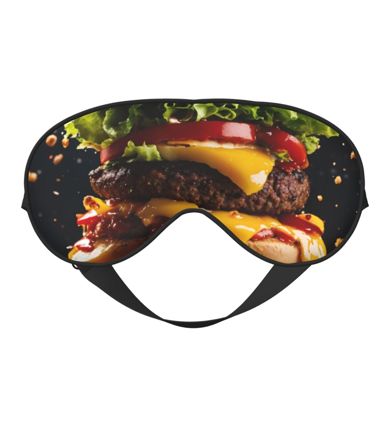 Fast Food Print Eye Mask - Adjustable Blackout Eye Mask for Sleep Aid | Unisex Sleep Mask for Men & Women - Buy Online on GoSupps.com