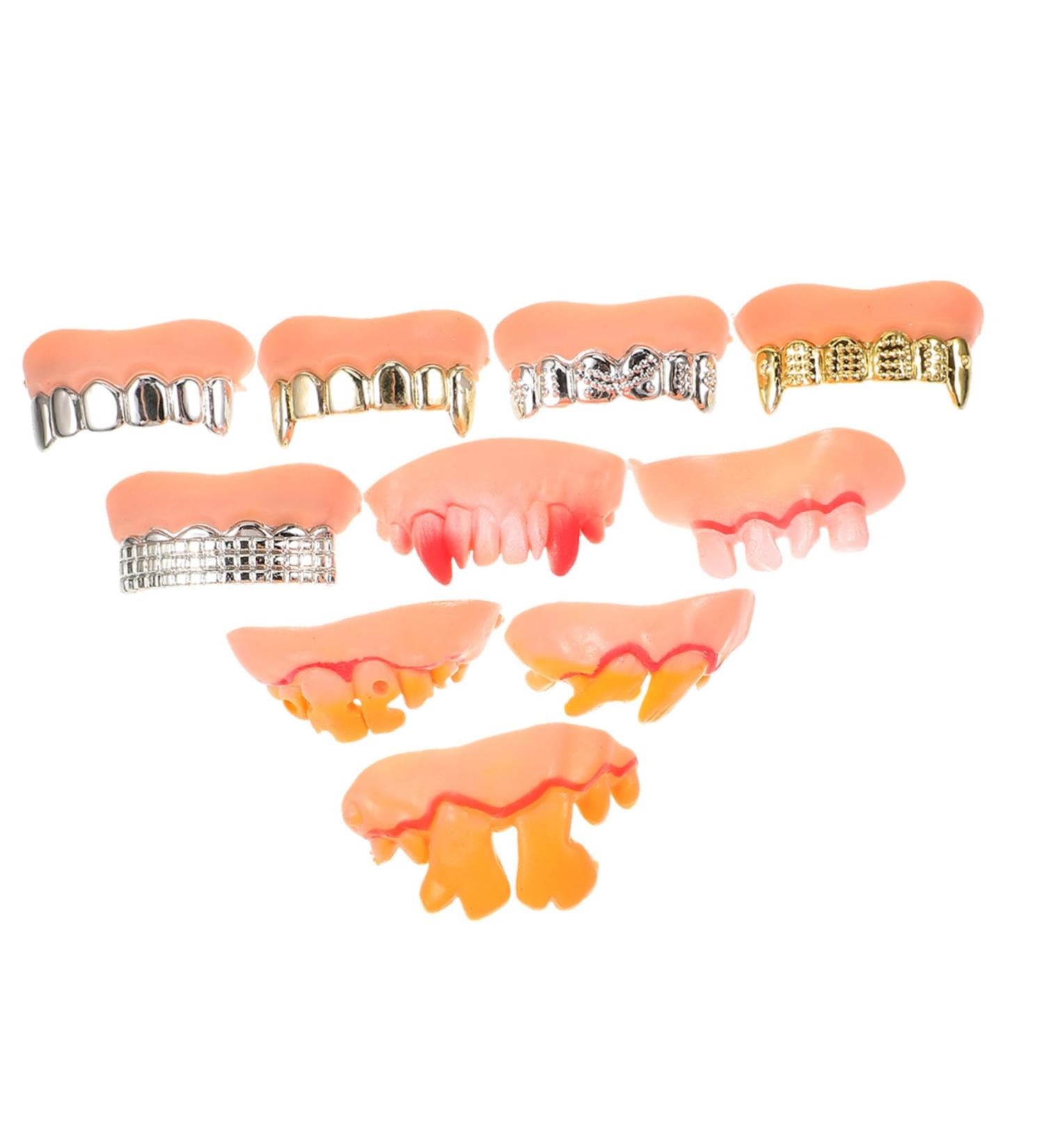 Plafope 10 pcs Funny Halloween Party Fake Teeth - Cosplay & Costume Accessory for Men - Buy Online on GoSupps.com