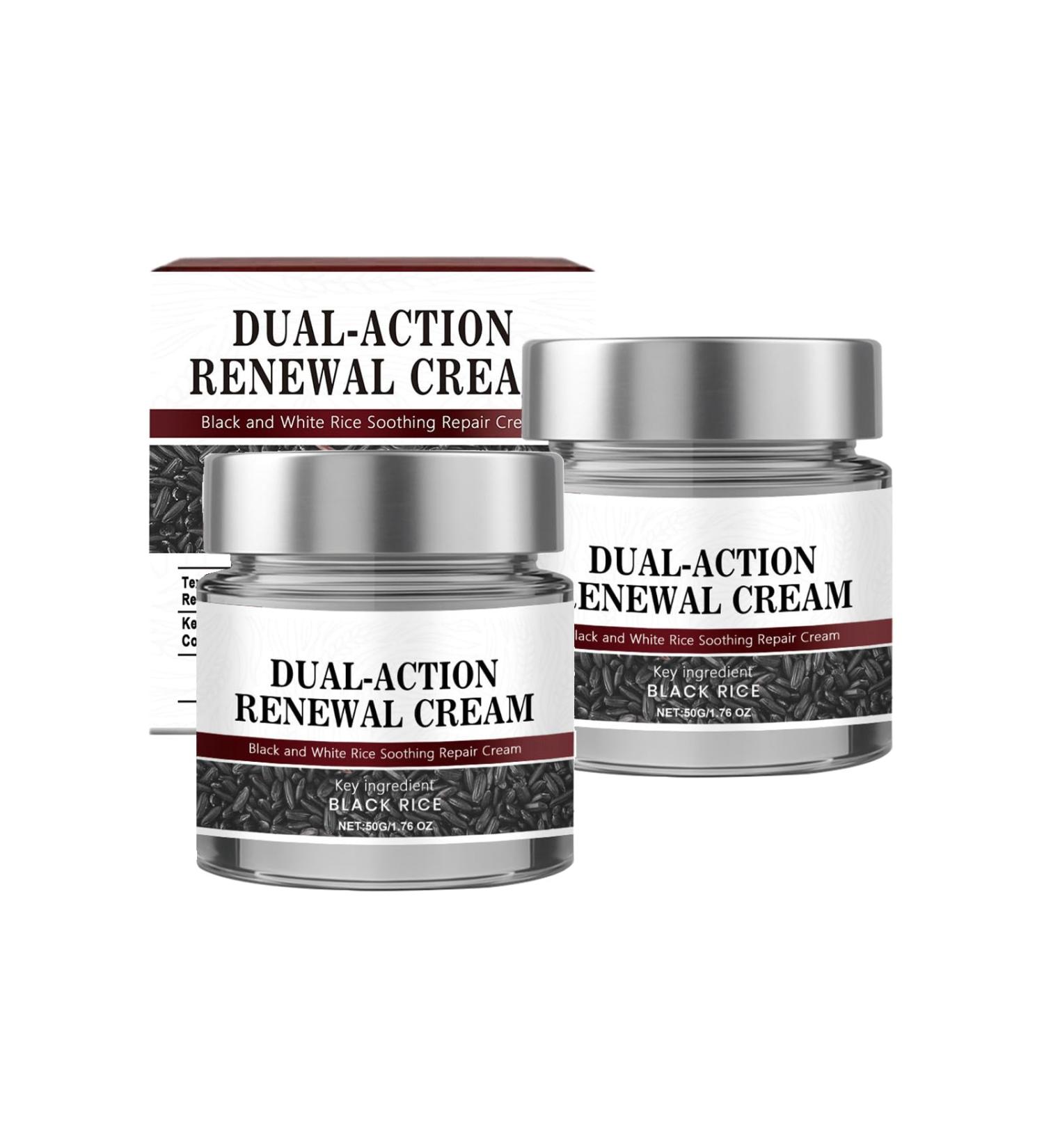  Yoelau Dual-Action Renewal Cream - Moisturizing cream with black rice and rice bran - Soothing repairing and firming body cream - Highly effective day cream against wrinkles and fine lines (2) - Buy Online on GoSupps.com