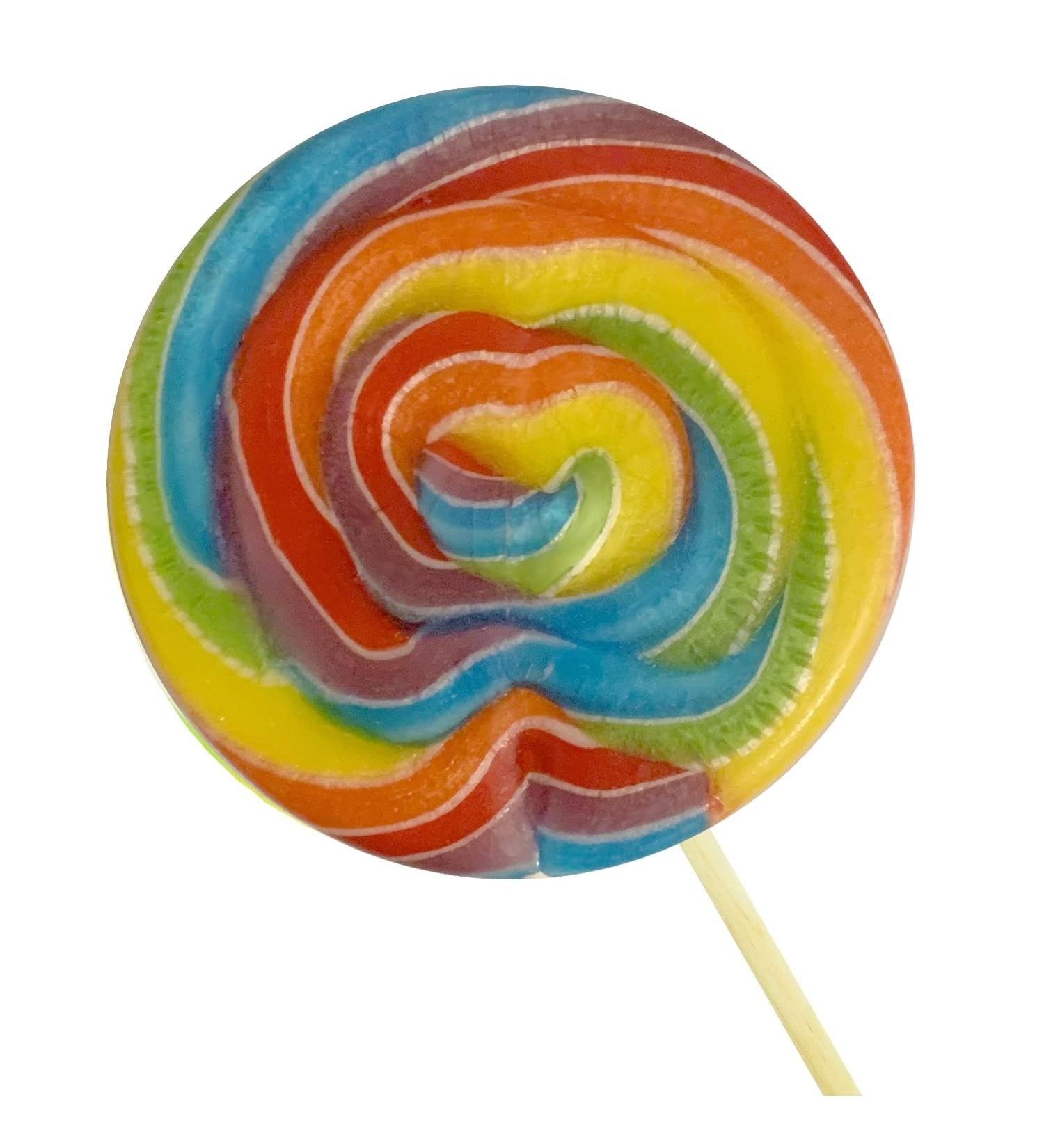 Wendy's Candies - Giant Swirl Lolly - Rainbow Lollipop - Handcrafted Confectionery - Delicious Sweet - Candy - Gifts Ideas for All Occasions ref OPF Fruit - Buy Online on GoSupps.com