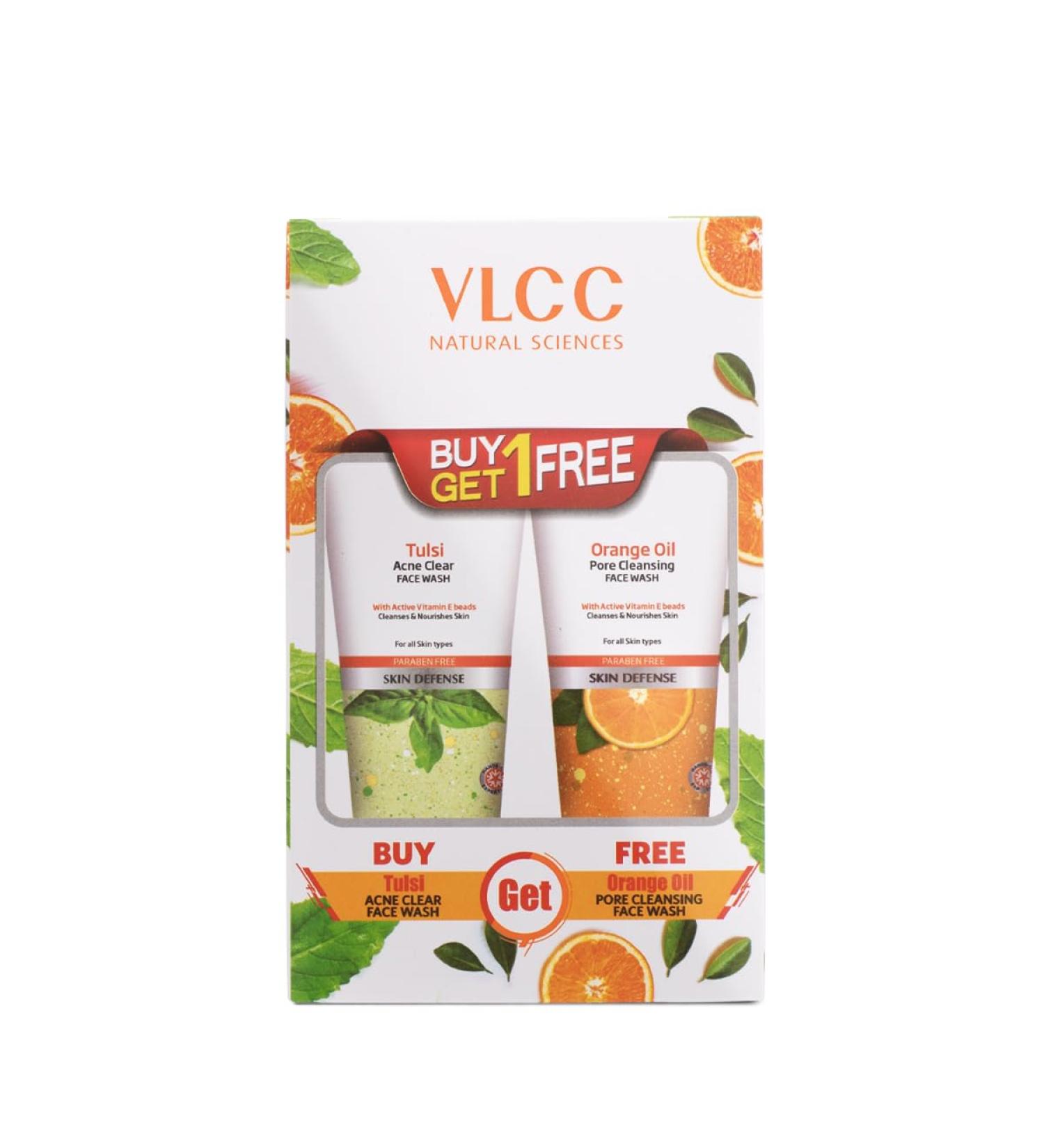 Buy VLCC Combo Kit: Orange Oil & Tulsi Face Wash (150ml Each) - Best International Shipping - Buy Online on GoSupps.com