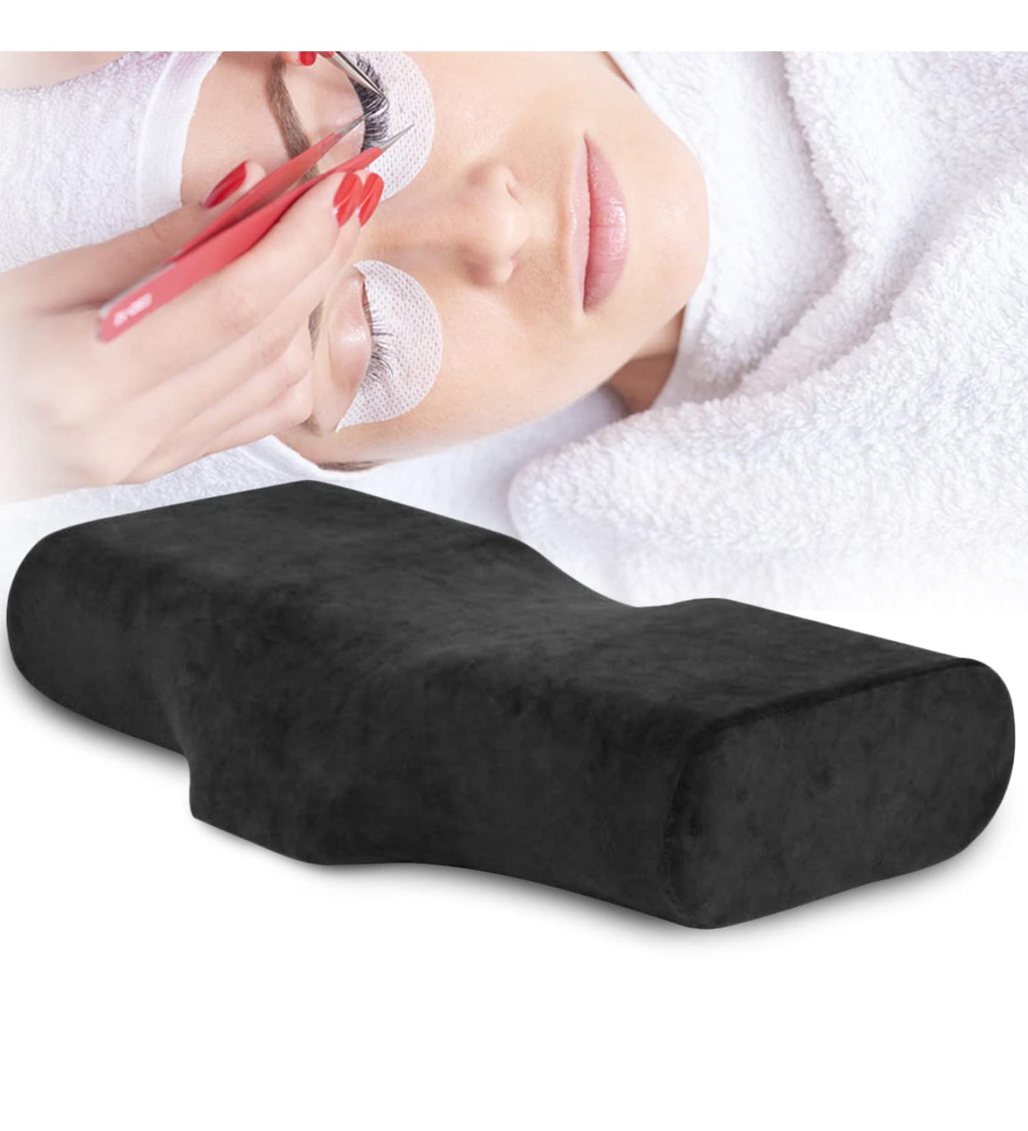 SAILFIN Lash Pillow for Eyelash Extensions - Memory Foam Cushion with Neck and Head Support - Large Black - Buy Online on GoSupps.com