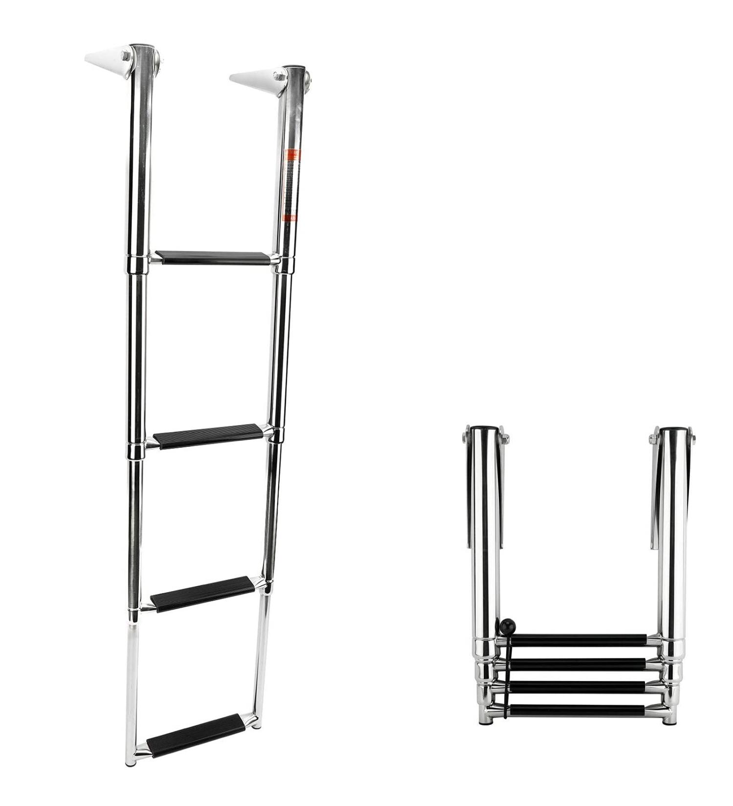 Amarine Made 4 Step Stainless Steel Telescoping Boat Ladder | Swim Step - Buy Online on GoSupps.com