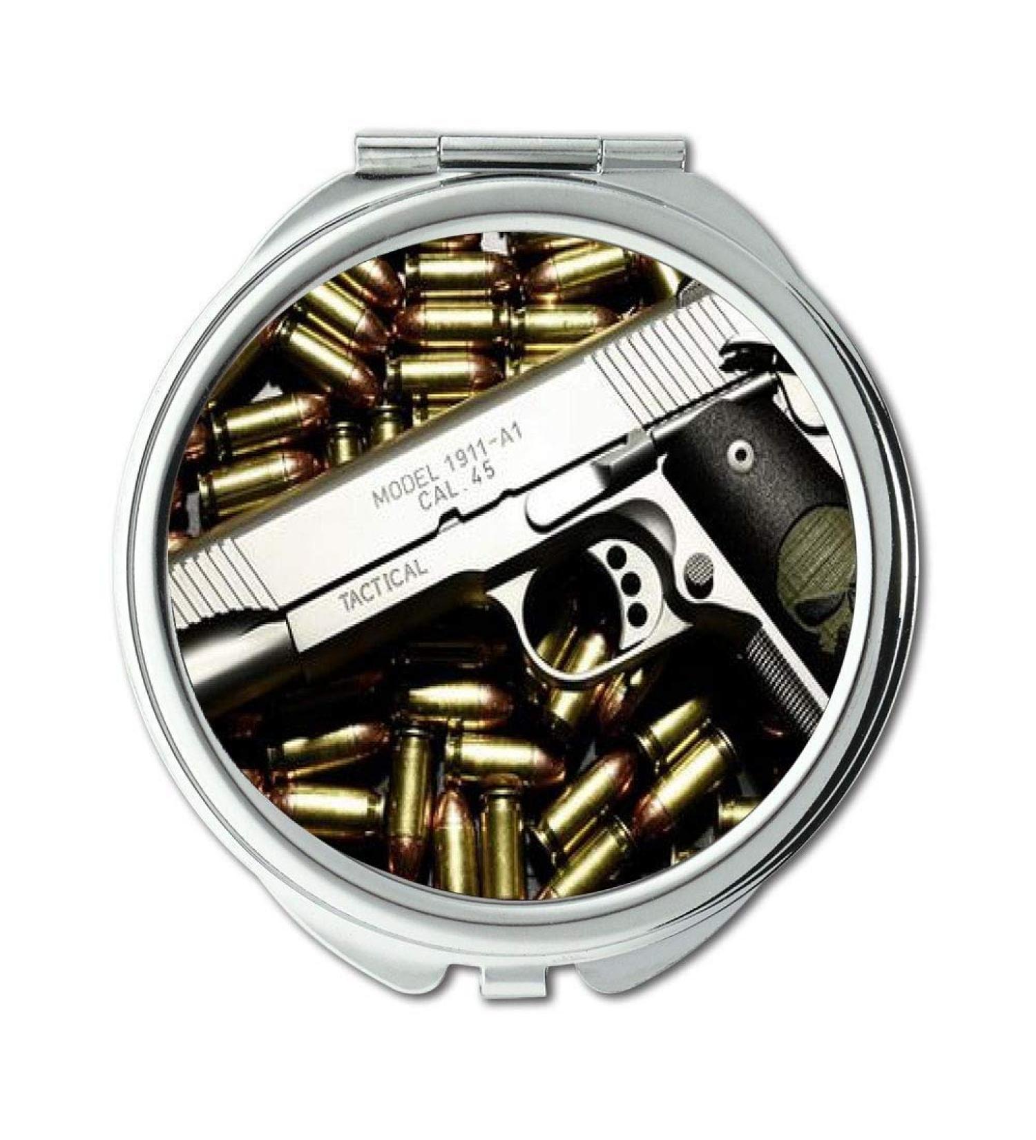 Mirror makeup mirror gun fight Round Mirror gun pictures pocket mirror portable mirror - Buy Online on GoSupps.com