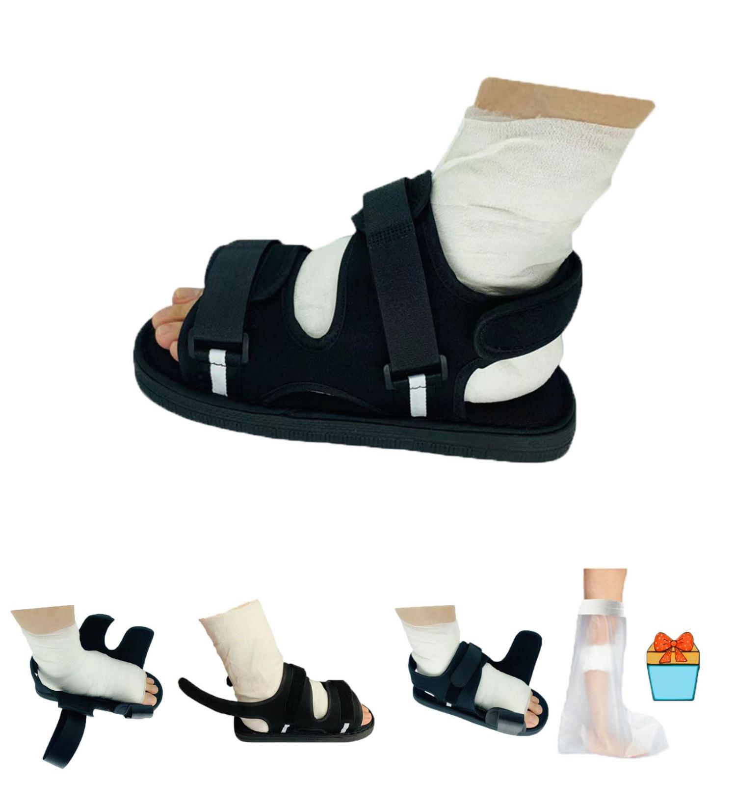 Buy Large Open-Toe Plaster Shoe | Postoperative Recovery & Medical Boot for Foot Sprains & Ankle Fractures - Fits Left & Right Feet - Buy Online on GoSupps.com