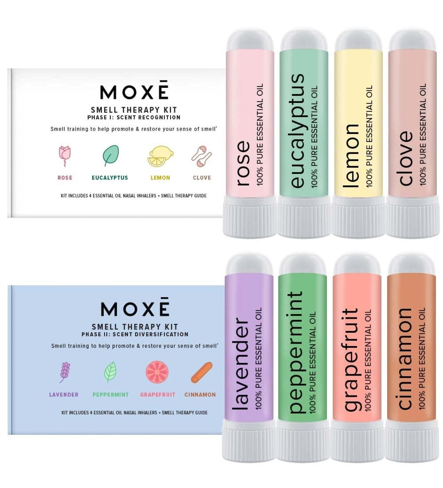MOXE Smell Training Kit: 8 Essential Oils for Olfactory Regeneration | Made in USA | Restore Sense of Smell with Natural Therapy (Phase 1 & 2 Bundle) - Buy Online on GoSupps.com