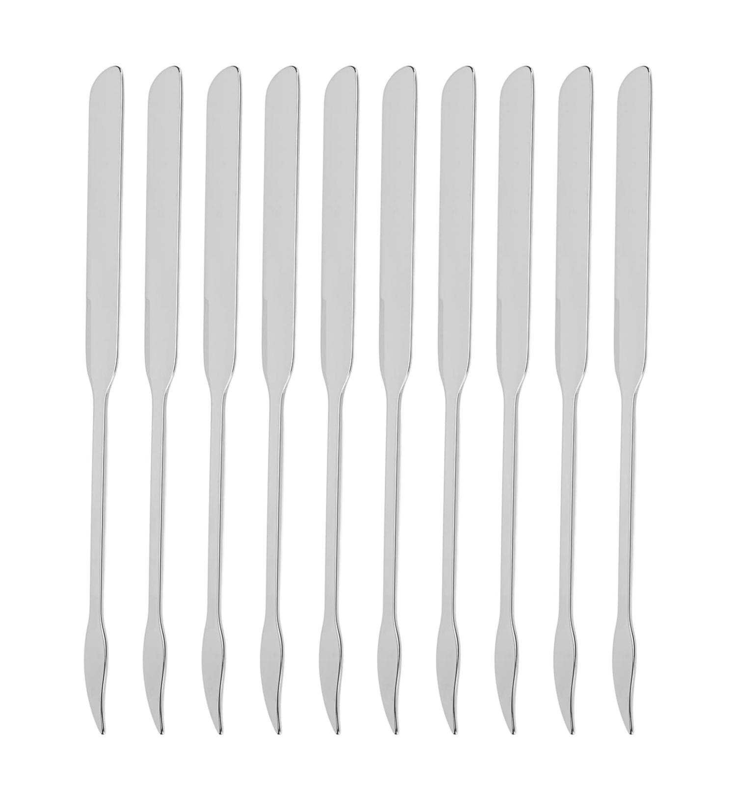 Jauarta 10PCS Makeup Spatula Tool Stainless Steel Double Ended Foundation Spatula for Makeup Accessories - Buy Online on GoSupps.com