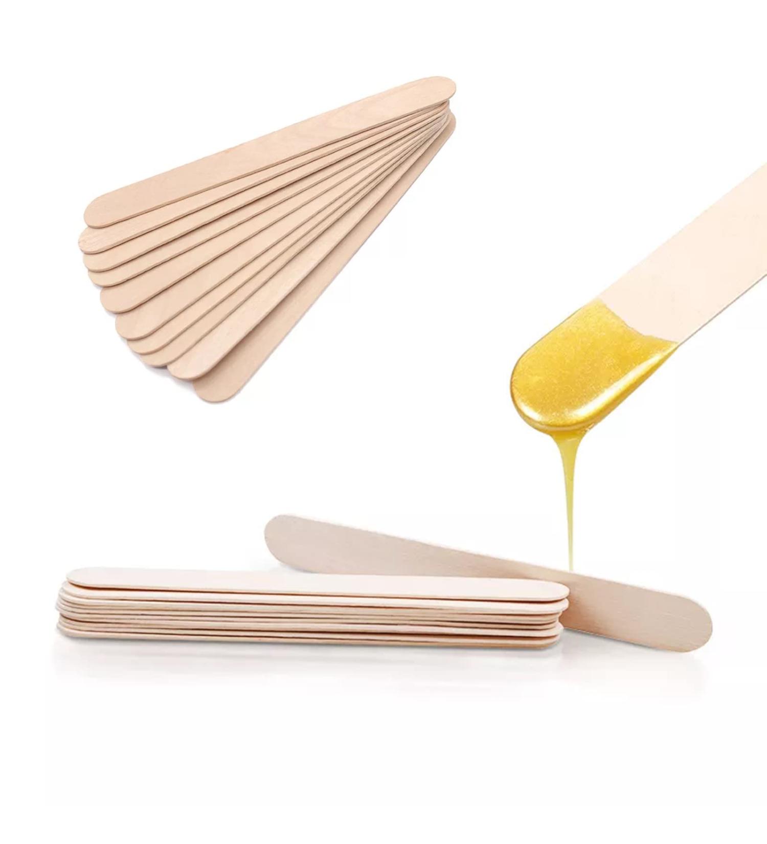 Premium Wooden Mouth Spatula & Waxing Sticks for Hair Removal - Eco-Friendly & Durable - Buy Online on GoSupps.com