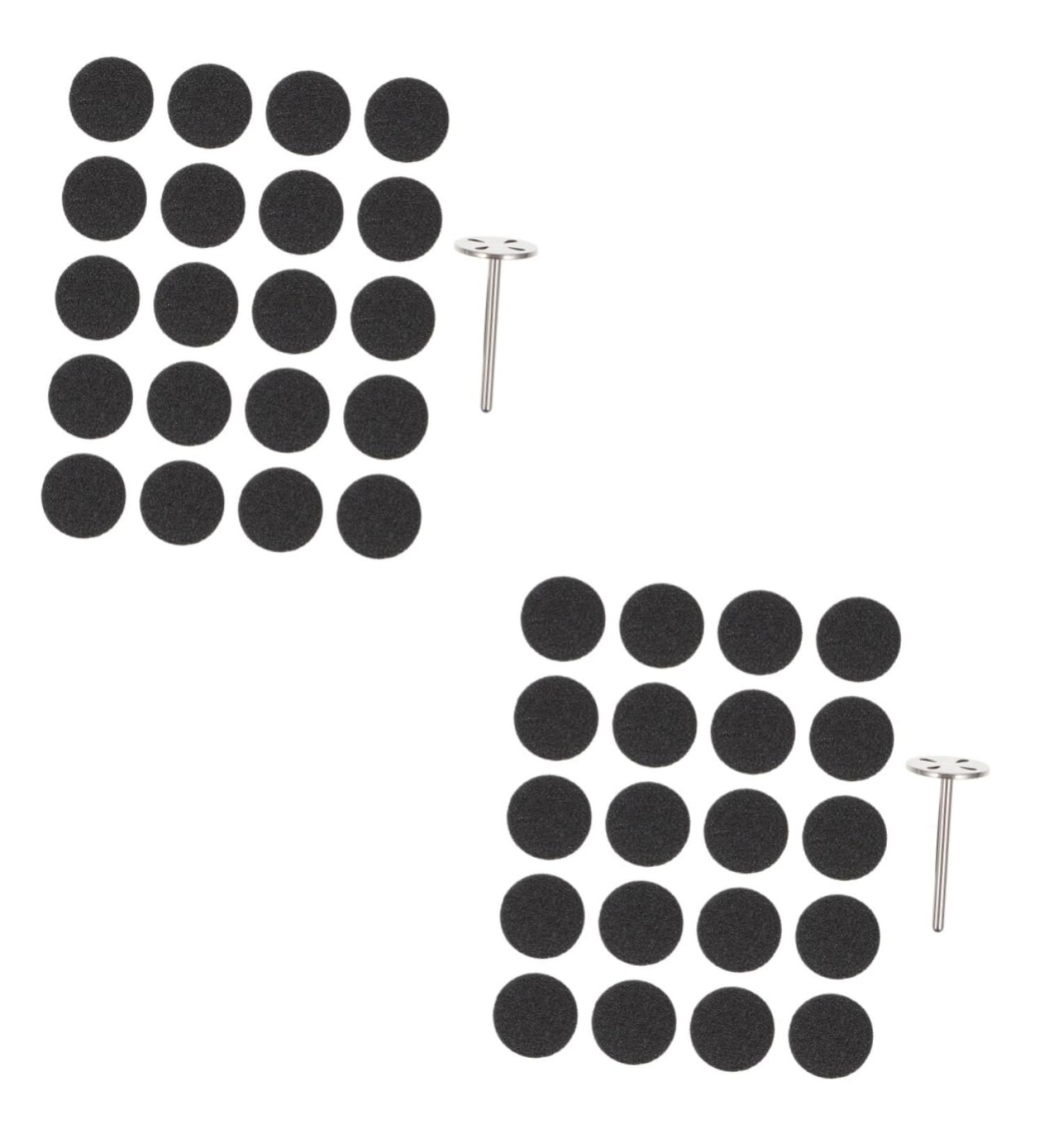 Healeved 2 Sets Nail Polishing Sheets Sandpaper Discs Nails Sandpaper Metal Shaft Nail Drill Bit Electric Grinding Accessories Electric Tool Foot Stainless Steel Nail File Grinding Feet - Buy Online on GoSupps.com