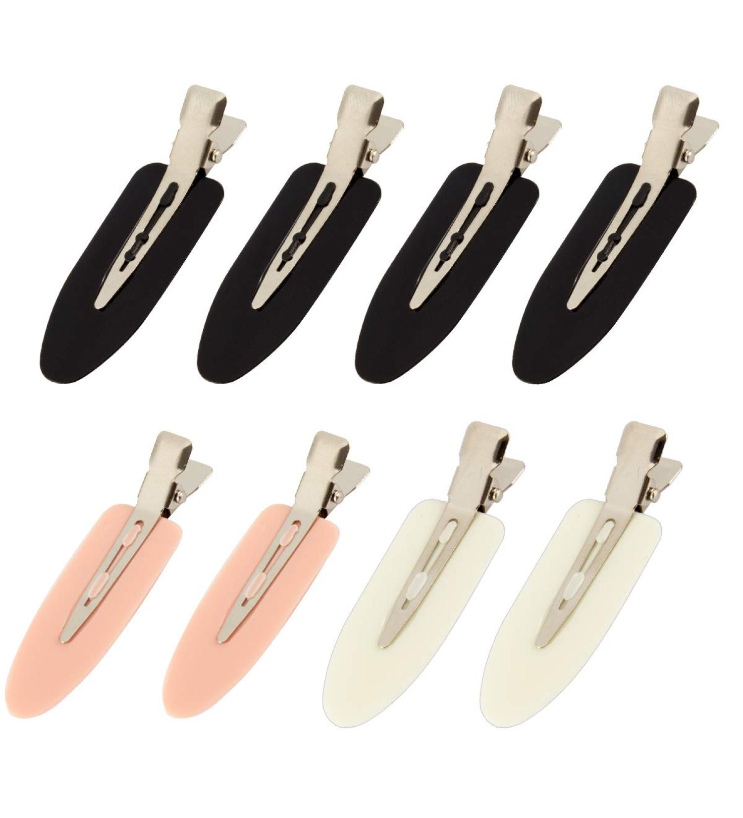 8-Piece No Bend Hair Clips for Salon Hairstyle - Alligator Barrettes for Crease-Free Styling, Perfect for Bangs, Waves, and Makeup Application - Buy Online on GoSupps.com