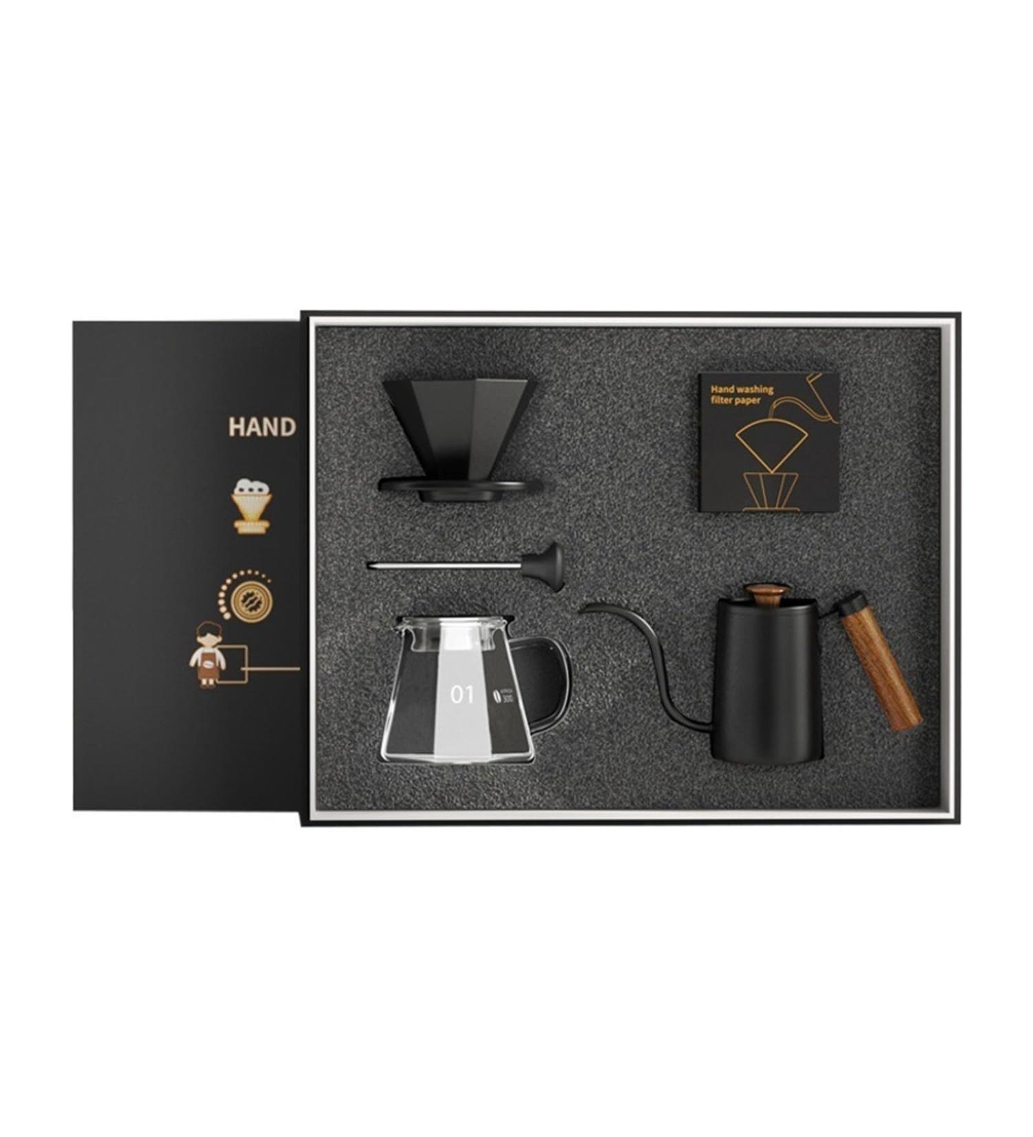 JINSHANLIANGSHKS Hand Brewed Coffee Set Gift Box Coffee Utensils Coffee Pot Gift Drip Filter Hand Brewed Coffee Set for Home(B) - Buy Online on GoSupps.com