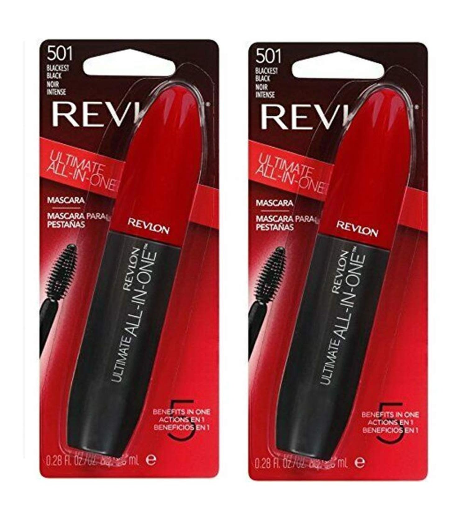 Pack of 2 Revlon Ultimate All in One Mascara Blackest Black (501)
